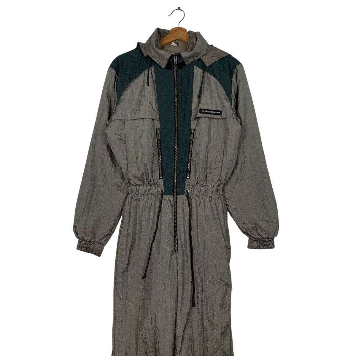 Japanese Brand ANZI BESSON Hoodied Jumpsuit Coverall Size M #1676-C74 Size US 26 / EU 42 - 7 Thumbnail