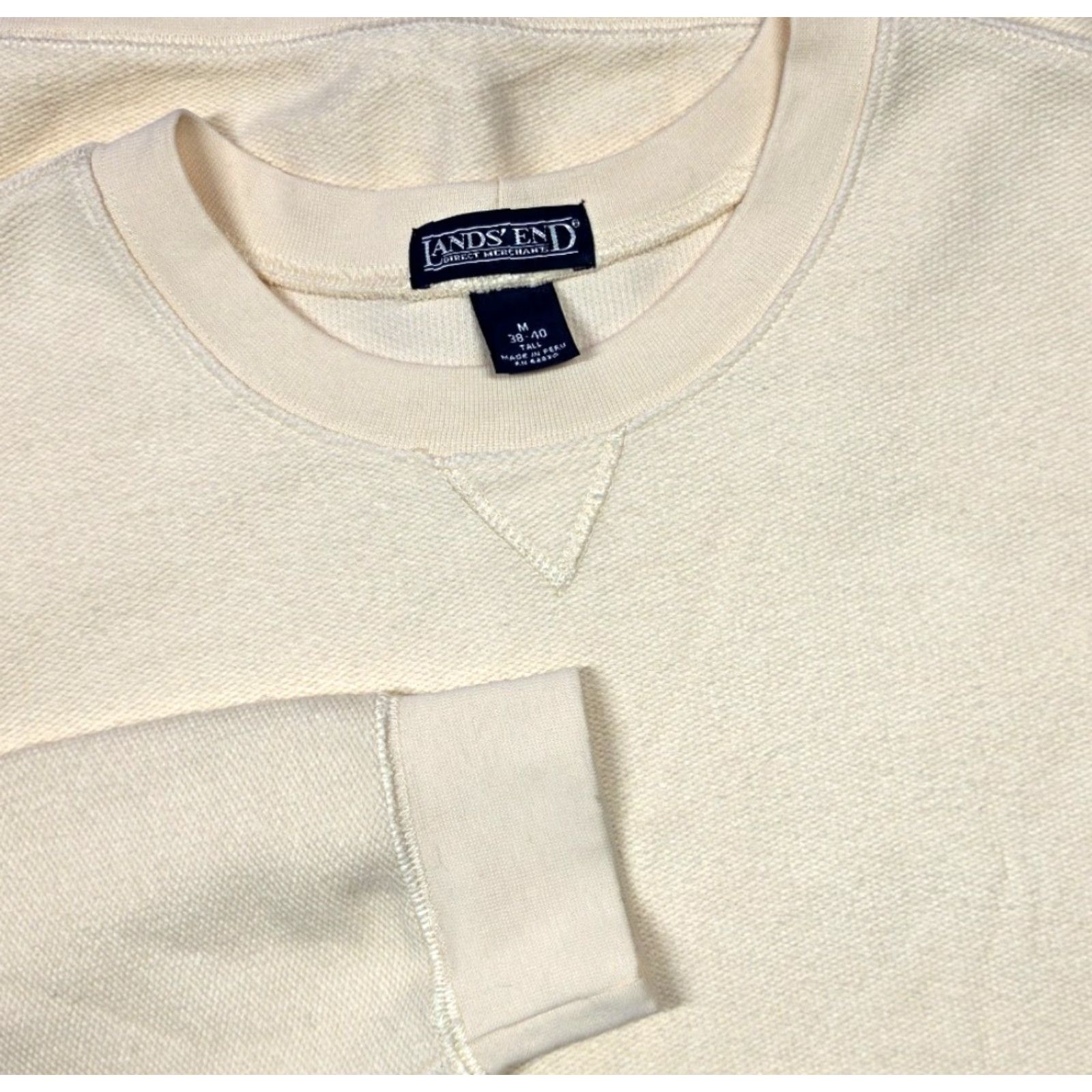 Lands' End Lands' End Mens Crewneck Sweatshirt M Tall Yellow Long Sleeve Knit Pullover Sweatshirt? Size US M / EU 48-50 / 2 - 2 Thumbnail