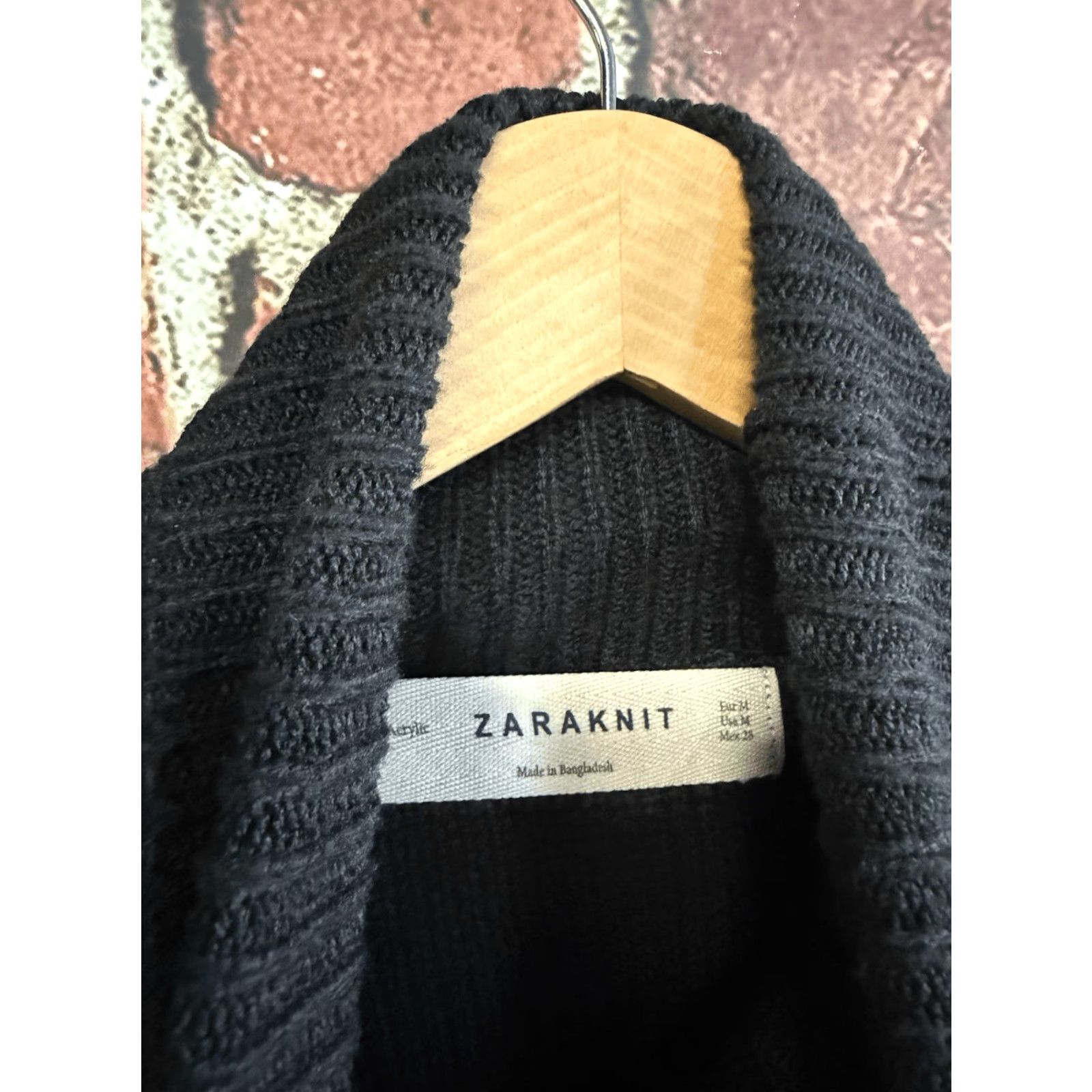 Zara Zara Knit Womens Black Long Sleeve Pullover Turtleneck Sweatshirt Size Medium Size M / US 6-8 / IT 42-44 - 3 Thumbnail