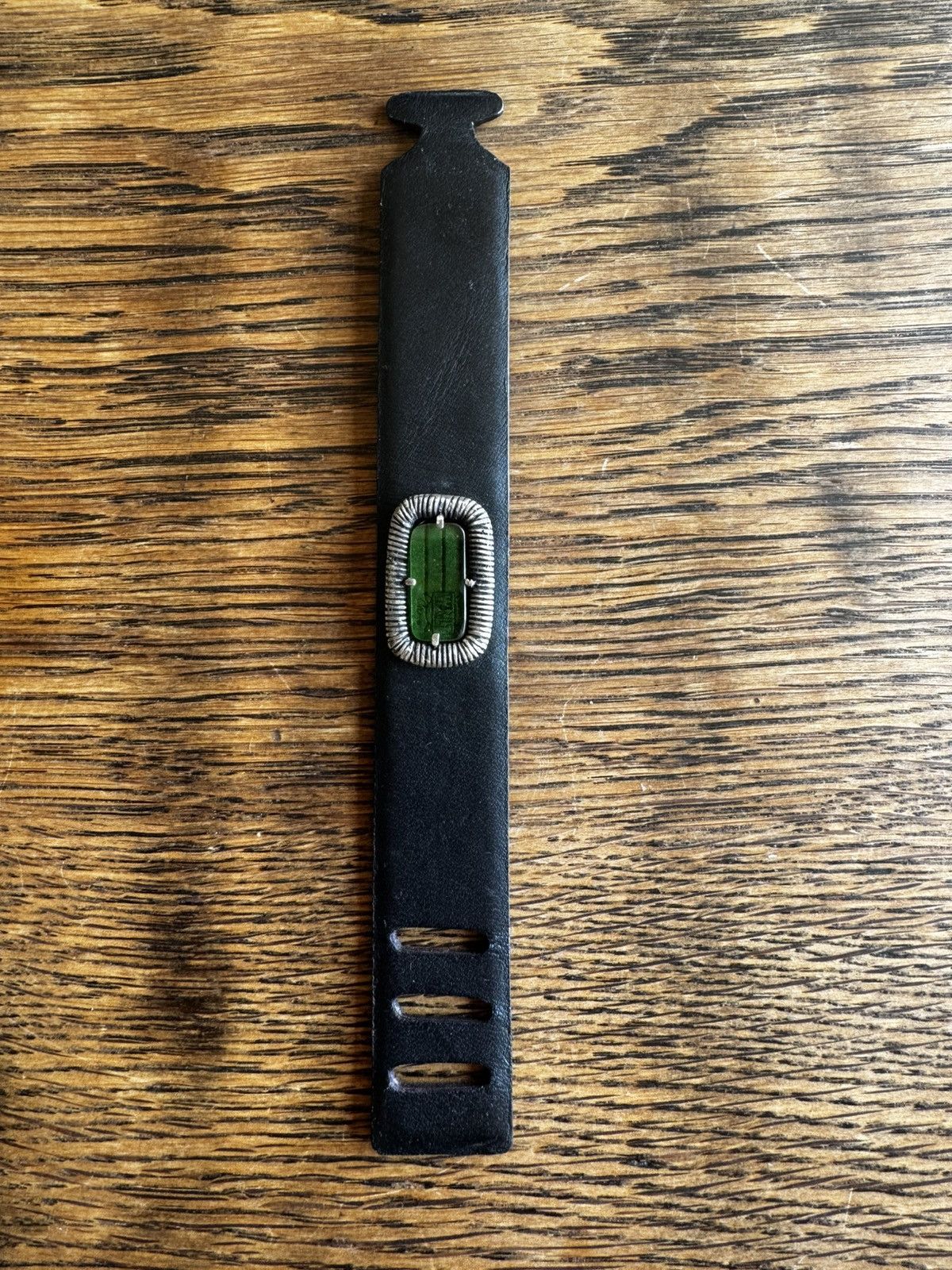 Walter Van Beirendonck NOS W&LT 1990’s Inlaid Jewel Leather Bracelet Size ONE SIZE - 1 Thumbnail