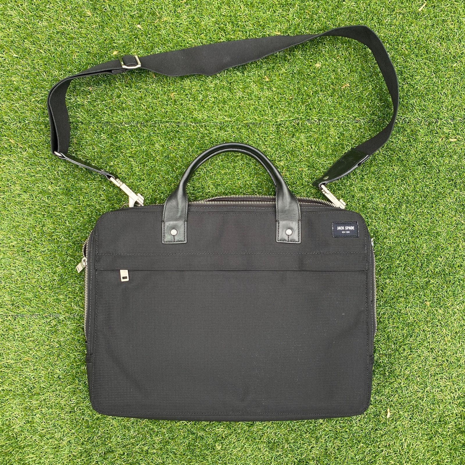 Jack Spade Black Laptop Messenger Briefcase Bag, Men's