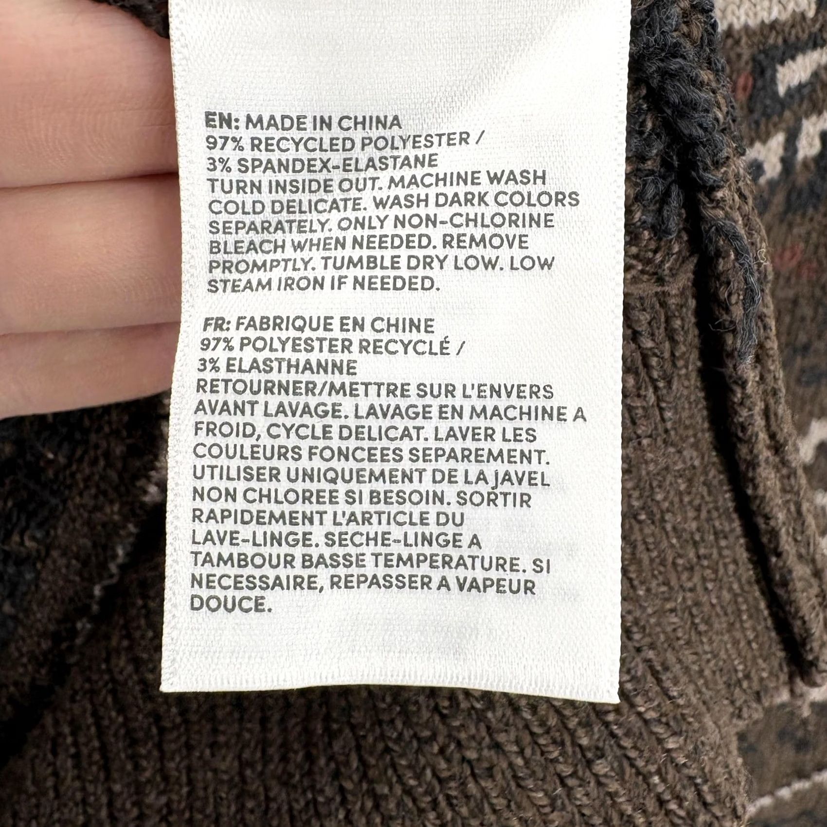 Lands' End Lands' End Sweater Mens XL Brown Fair Isle Crewneck Knit Stretch Pullover NWT Size US XL / EU 56 / 4 - 6 Thumbnail