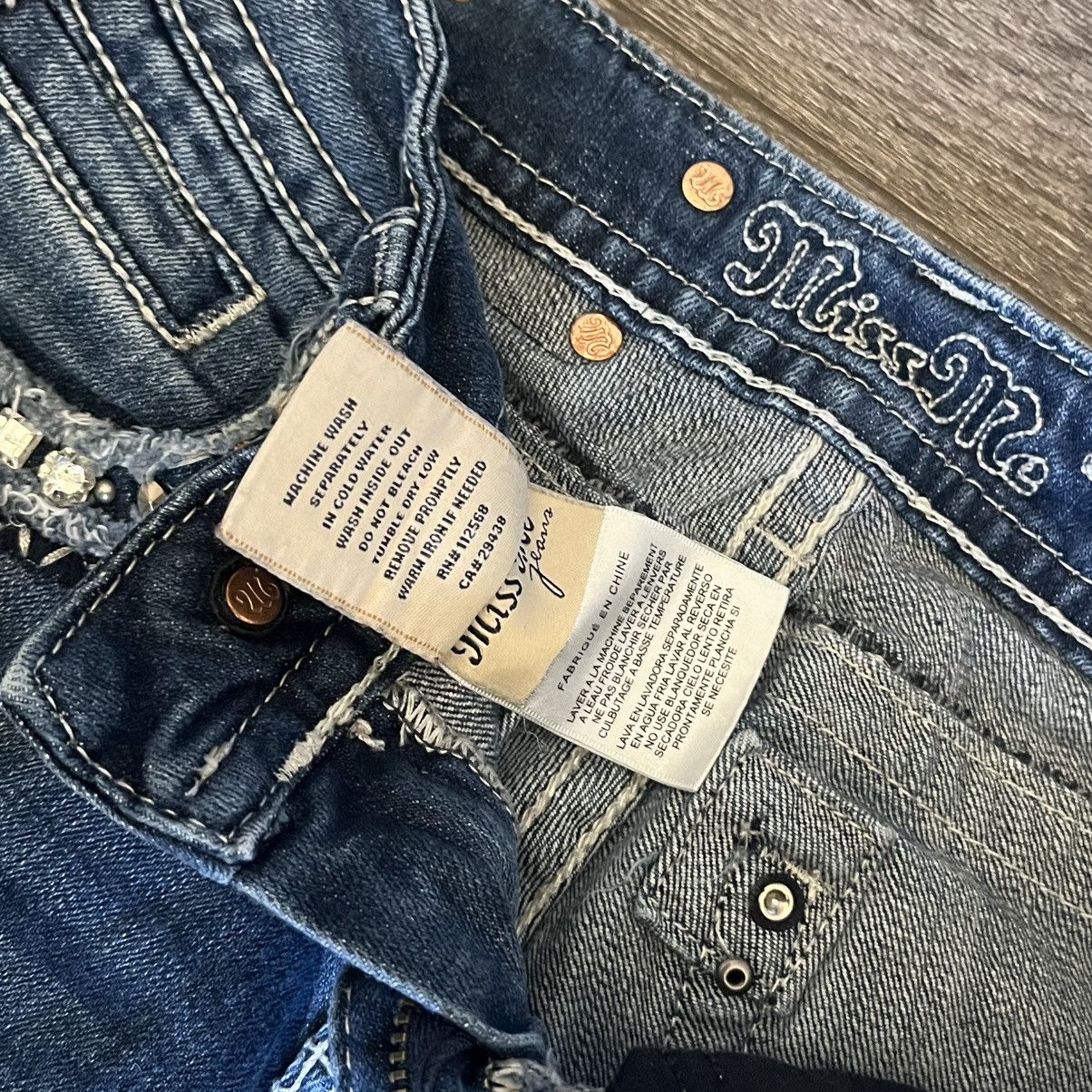 Miss Me Vintage Y2K Miss Me Signature Skinny Denim Jeans Studded Size 25" / US 0 / IT 36 - 12 Thumbnail