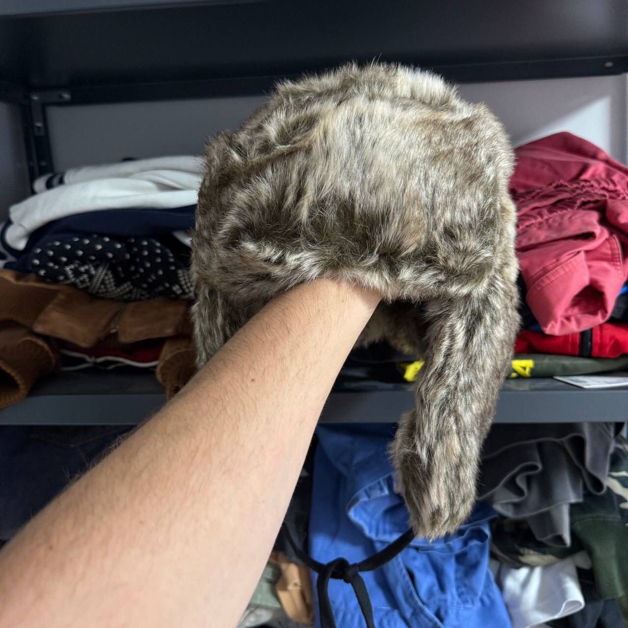 Japanese Brand Vintage Mohair Fuzzy Hat Y2K Ushanka Size ONE SIZE - 4 Thumbnail