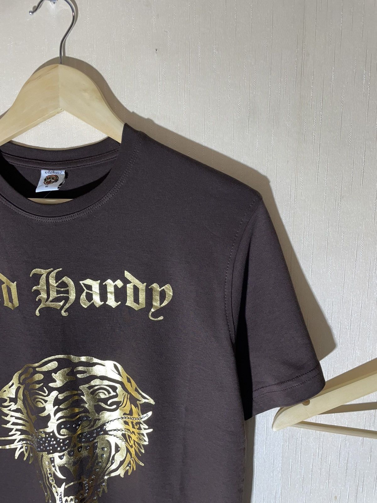 Ed Hardy × Japanese Brand Ed hardy vintage Japanese brown T shirt Size US M / EU 48-50 / 2 - 3 Thumbnail