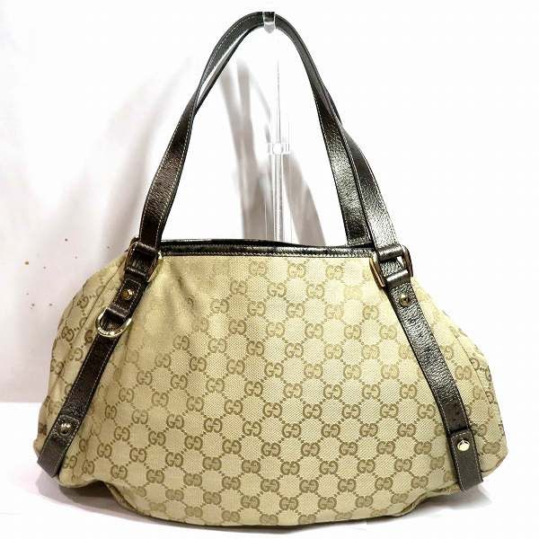 image of Gucci GG Canvas Abbey Shoulder Bag in Brown, Women's