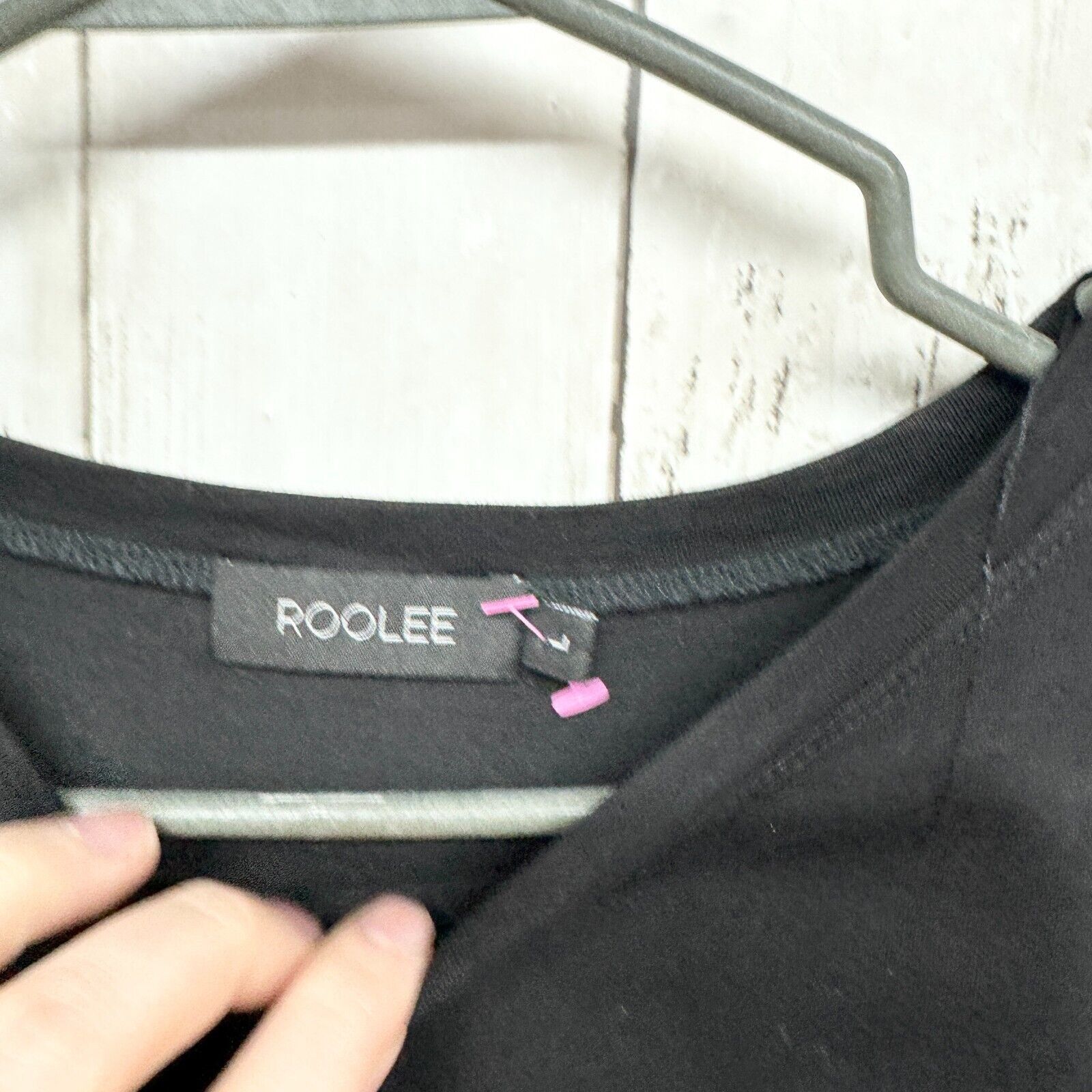 Other Roolee Dress LG Short Sleeve Mini Black Cotton Flared Bottom Size L / US 10 / IT 46 - 3 Thumbnail
