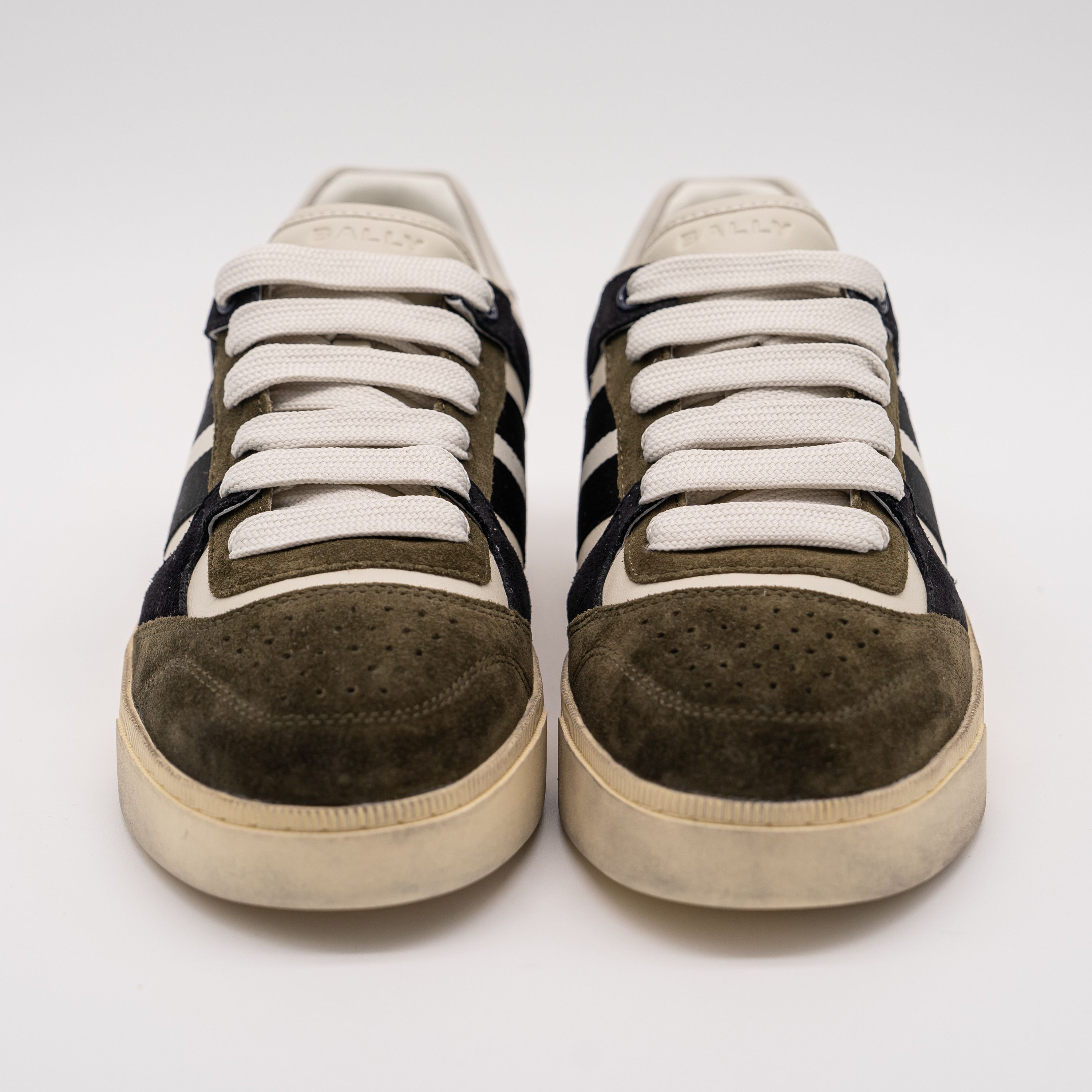 Bally 10.5 Bally Rebby Olive Black White Green Suede Sneakers 9 Size US 10.5 / EU 43-44 - 2 Thumbnail