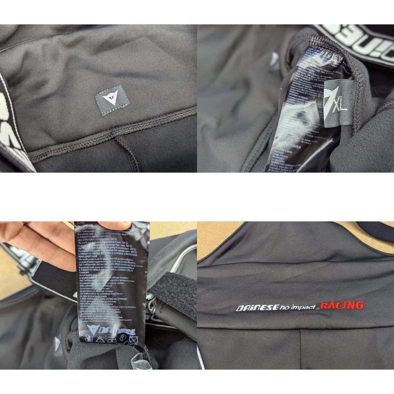 Dainese Dainese Ski Shorts Mens XL Suspenders Outdoor Winter Side Leg Protection Athletic Logo Black Polyester Quick Dry Skiing Size US 36 / EU 52 - 7 Thumbnail