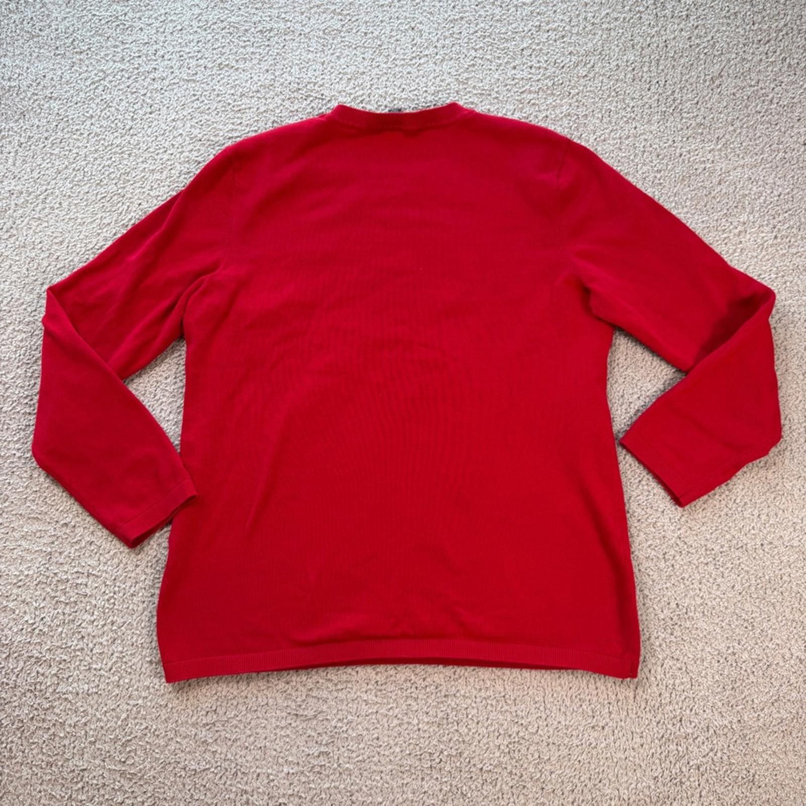 Tommy Hilfiger Tommy Hilfiger Red Heart Knit Sweater Crewneck Womens XL Size XL / US 12-14 / IT 48-50 - 3 Thumbnail