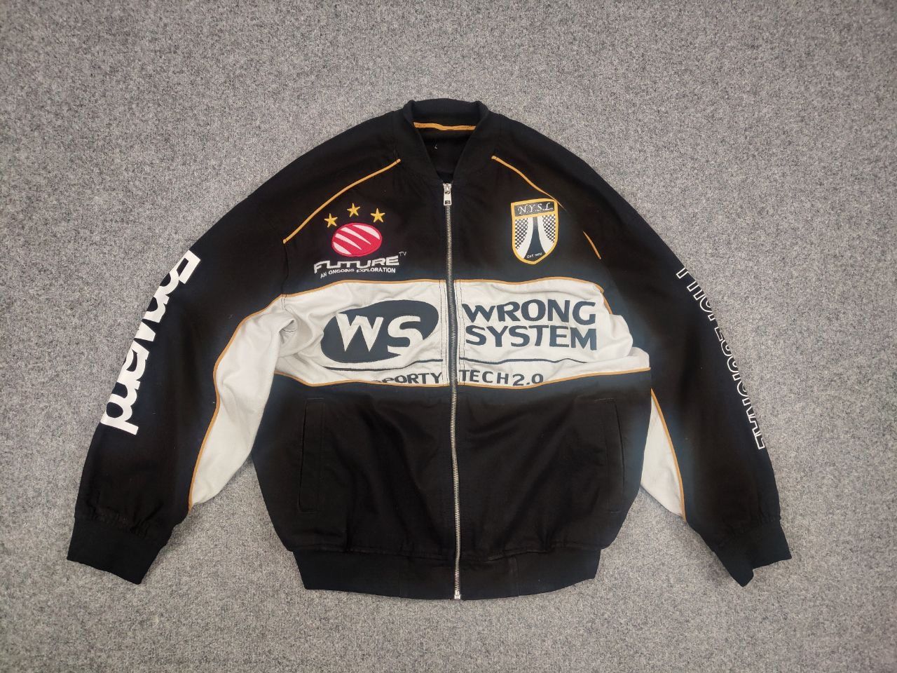 Vintage Vintage Wrong system Fast Race Logo Bomber jacket Racing Y2K Size US M / EU 48-50 / 2 - 9 Thumbnail