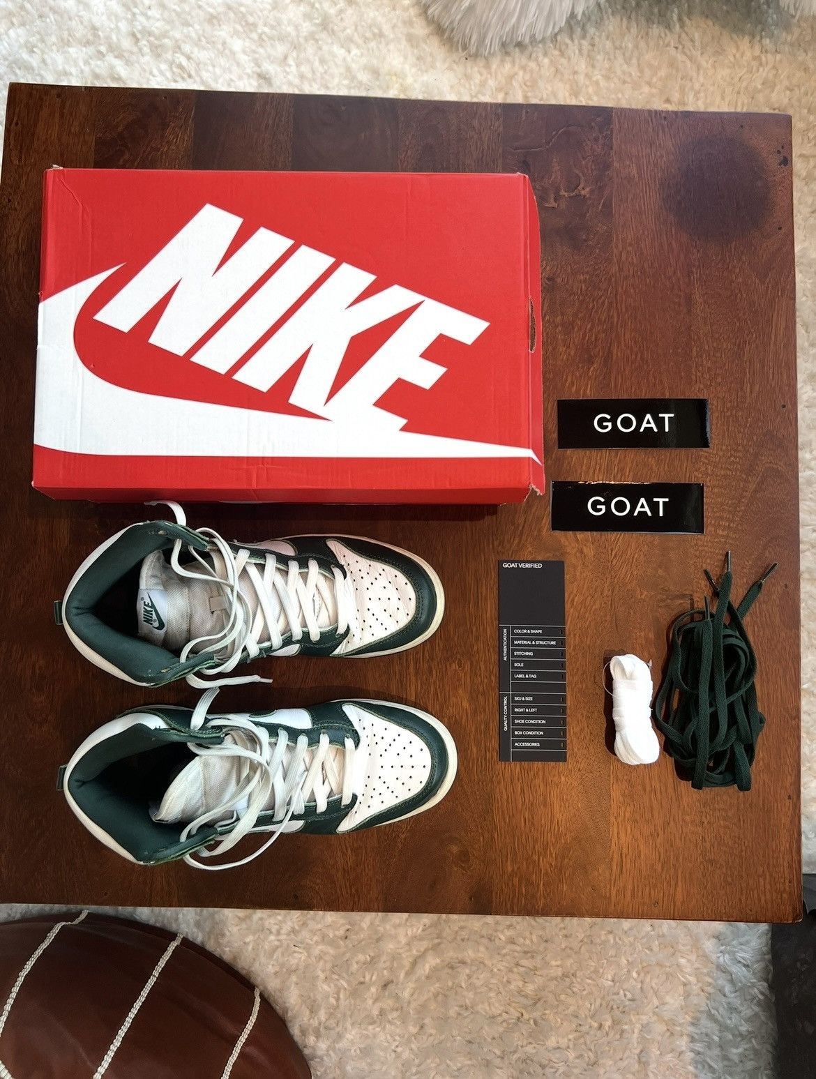 Nike Nike Spartan Green Dunk Highs Size US 9.5 / EU 42-43 - 7 Thumbnail