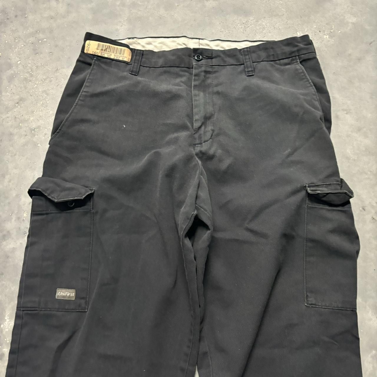 Japanese Brand × Vintage Crazy Vintage Y2K/2000s Grunge Faded Black Skater Workwear Cargo Pants! Size US 31 - 5 Thumbnail