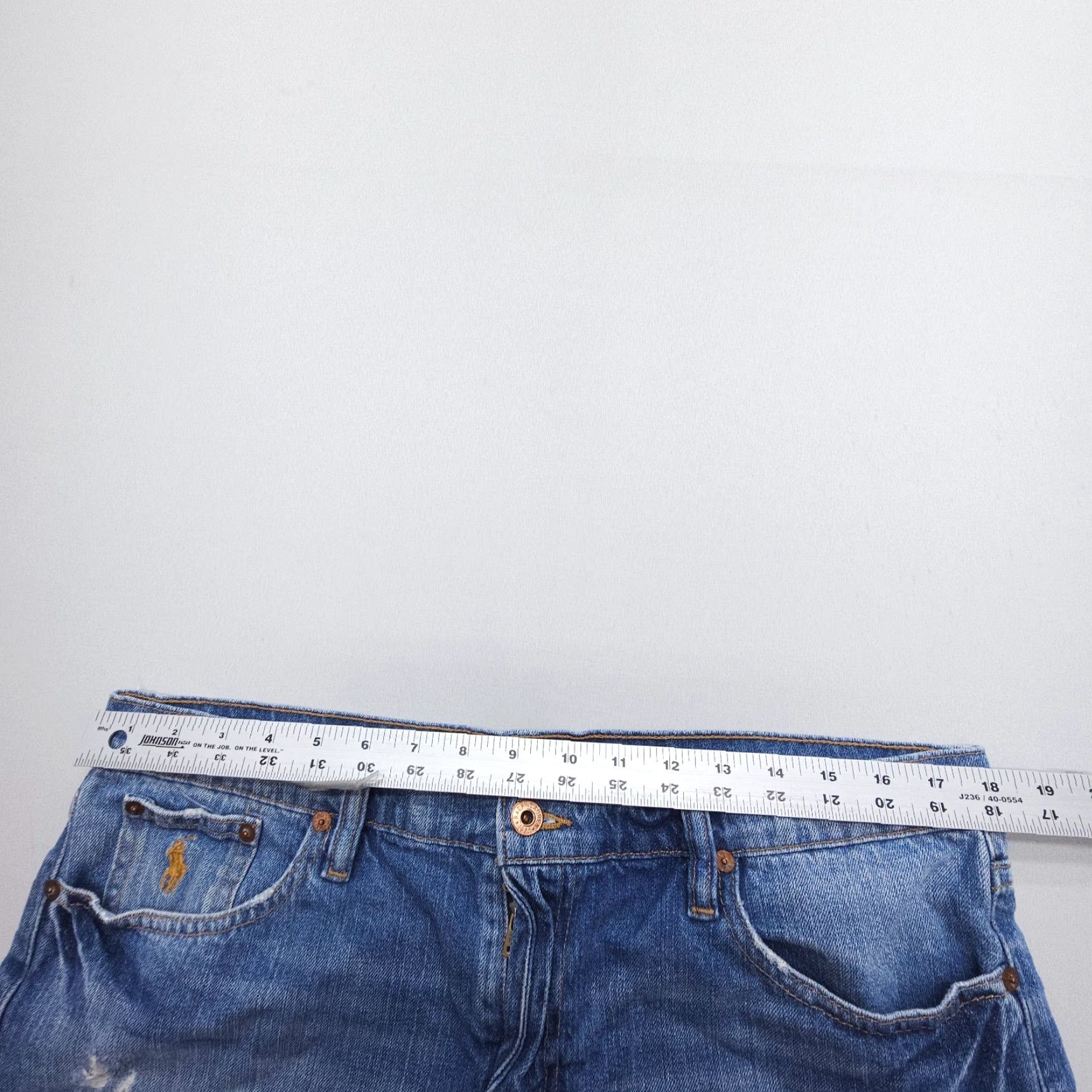 Polo Ralph Lauren Vtg / Y2K Ralph Lauren Sport Low Rise Micro Mini Shorts Size 12 Distressed Denim Size 34" / US 12 / IT 48 - 7 Thumbnail