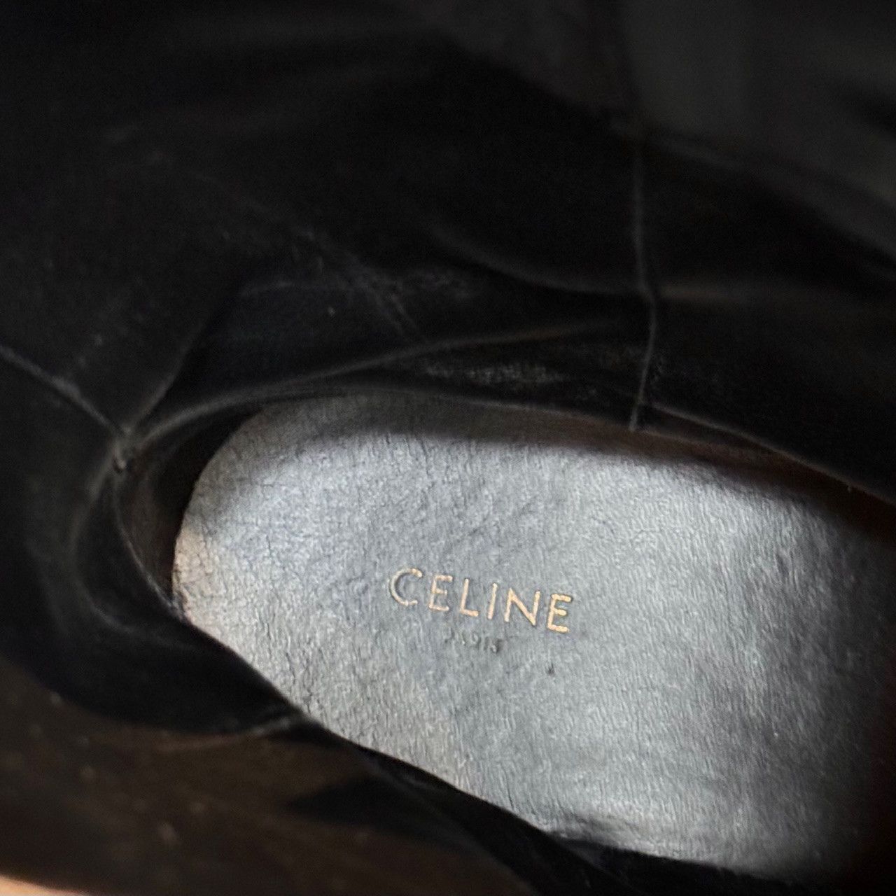 Celine Celine Black Leather Harness Bulky Biker Mid Boots Size US 10.5 / IT 40.5 - 14 Thumbnail