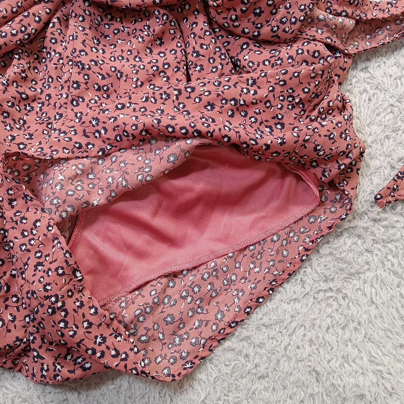 & Other Stories Alya Wrap Front Romper M Women's Long Sleeve Lined Floral Size M / US 6-8 / IT 42-44 - 6 Thumbnail