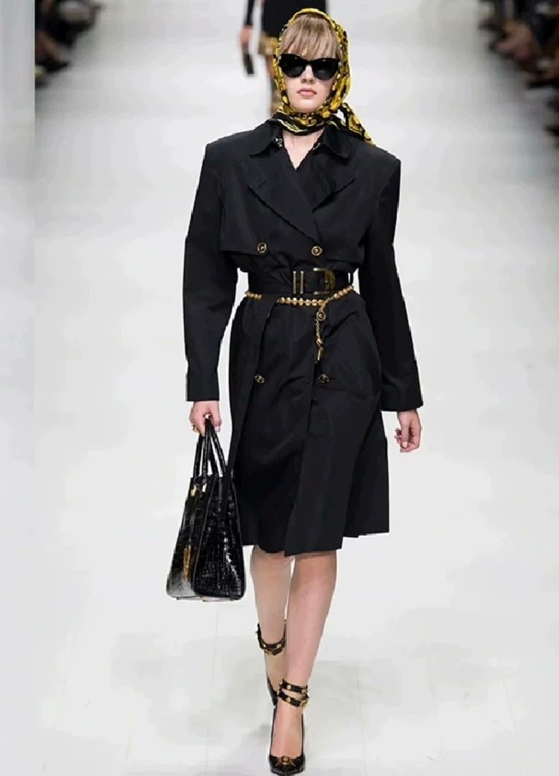 Versace Main line classic reversible wool cashmere coat