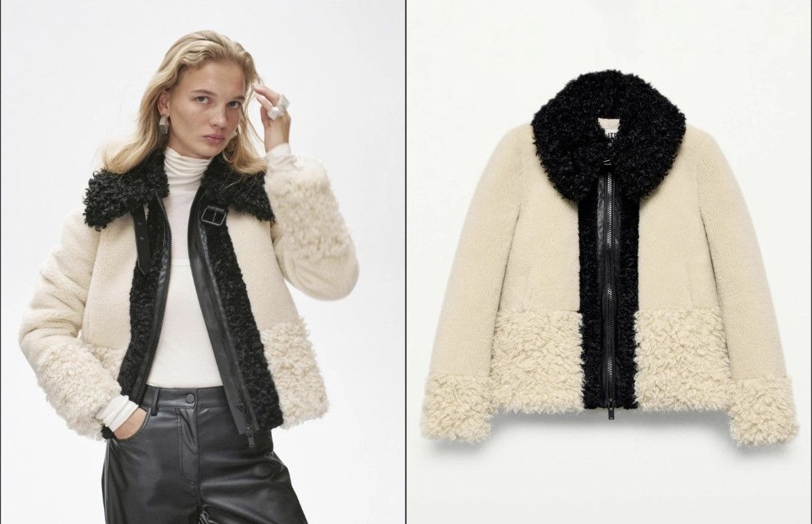 Zara ZARA FAUX FUR PATCHWORK JACKET Size S / US 4 / IT 40 - 2 Thumbnail