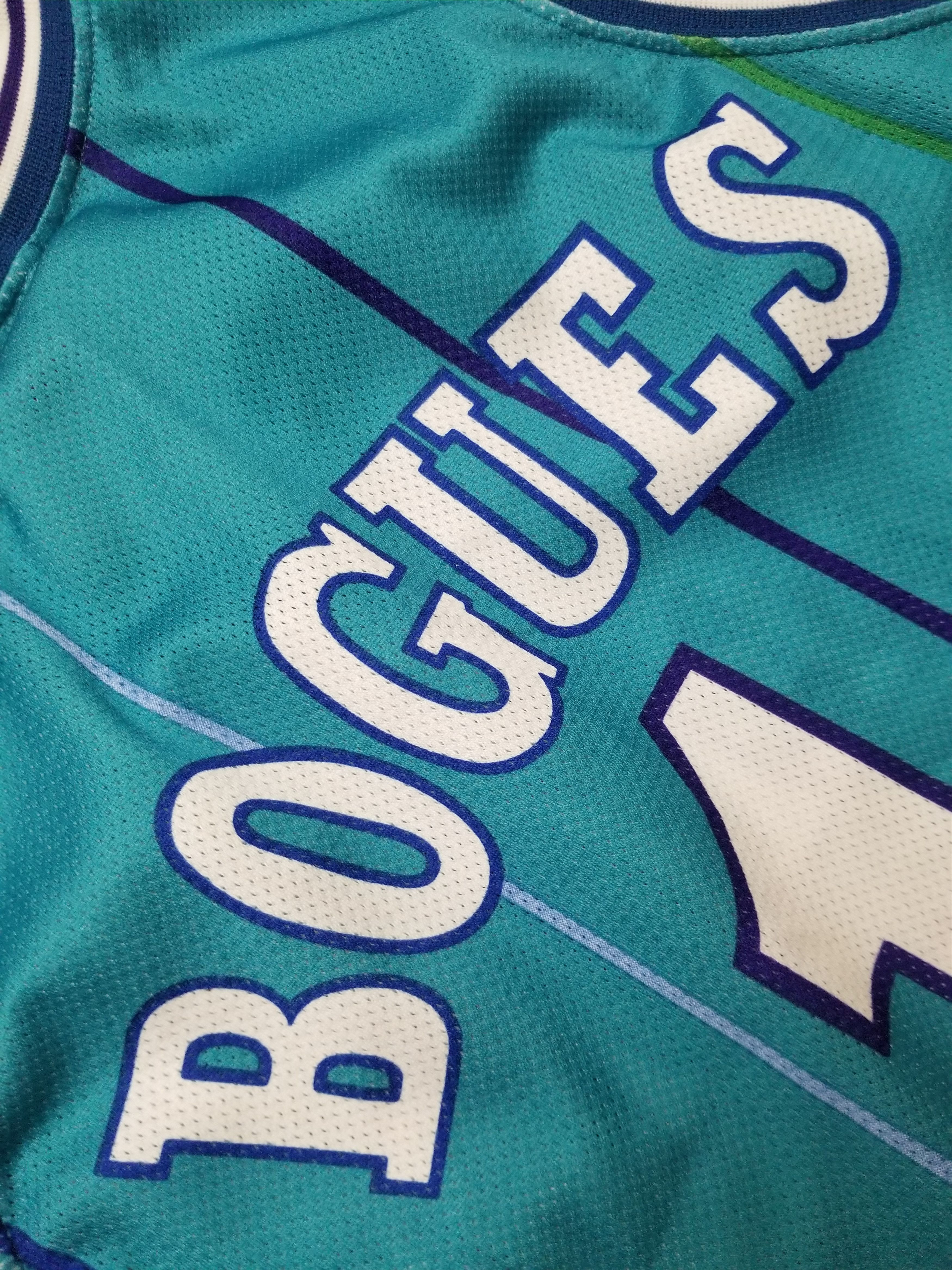 Champion Charlotte Hornets #1 Muggsy Bogues Champion NBA jersey Size US M / EU 48-50 / 2 - 16 Thumbnail