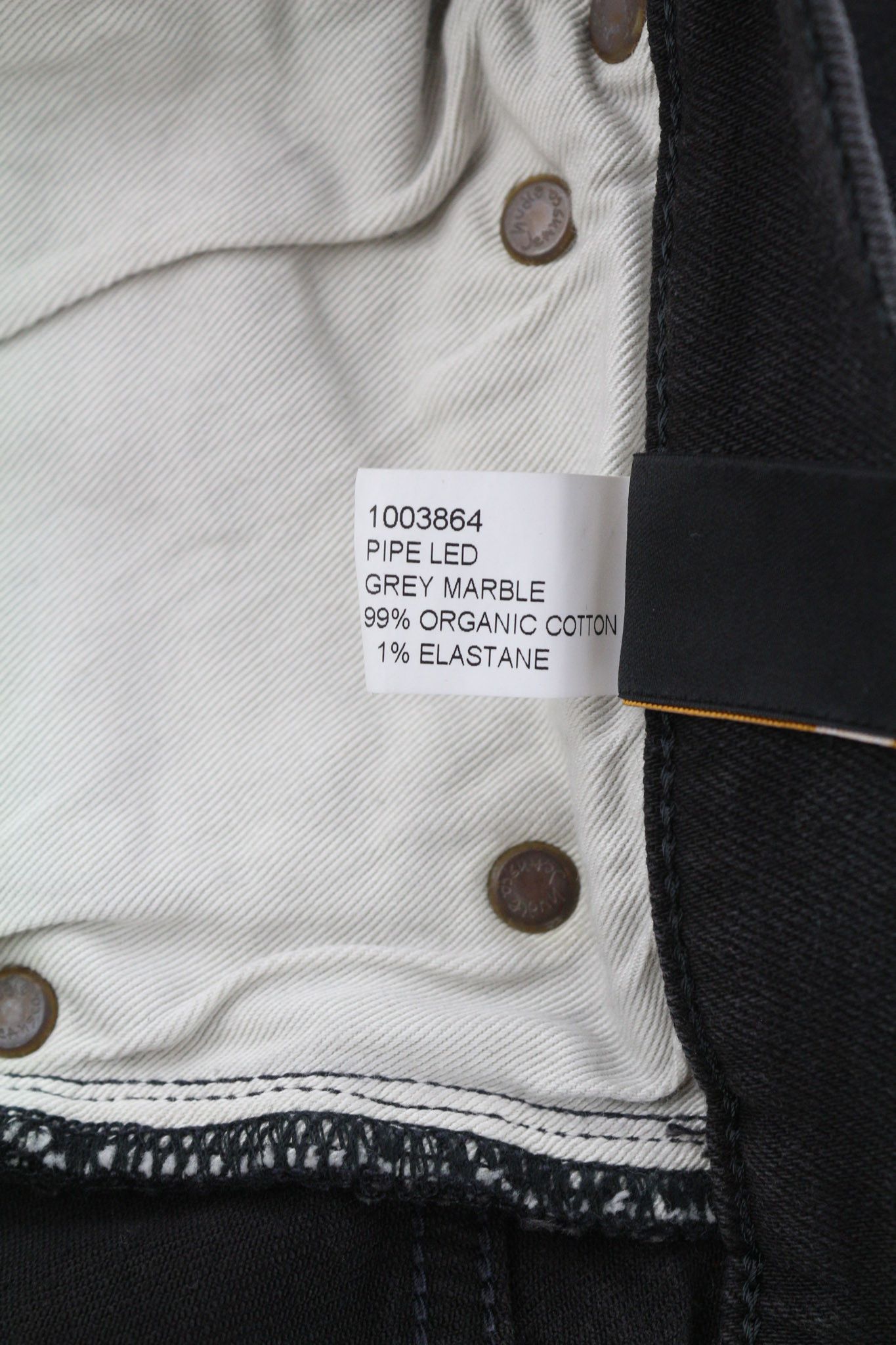 Nudie Jeans PIPE LED W28/L32 Grey Marble Organic Slim Washed 81634 Size US 28 / EU 44 - 6 Thumbnail