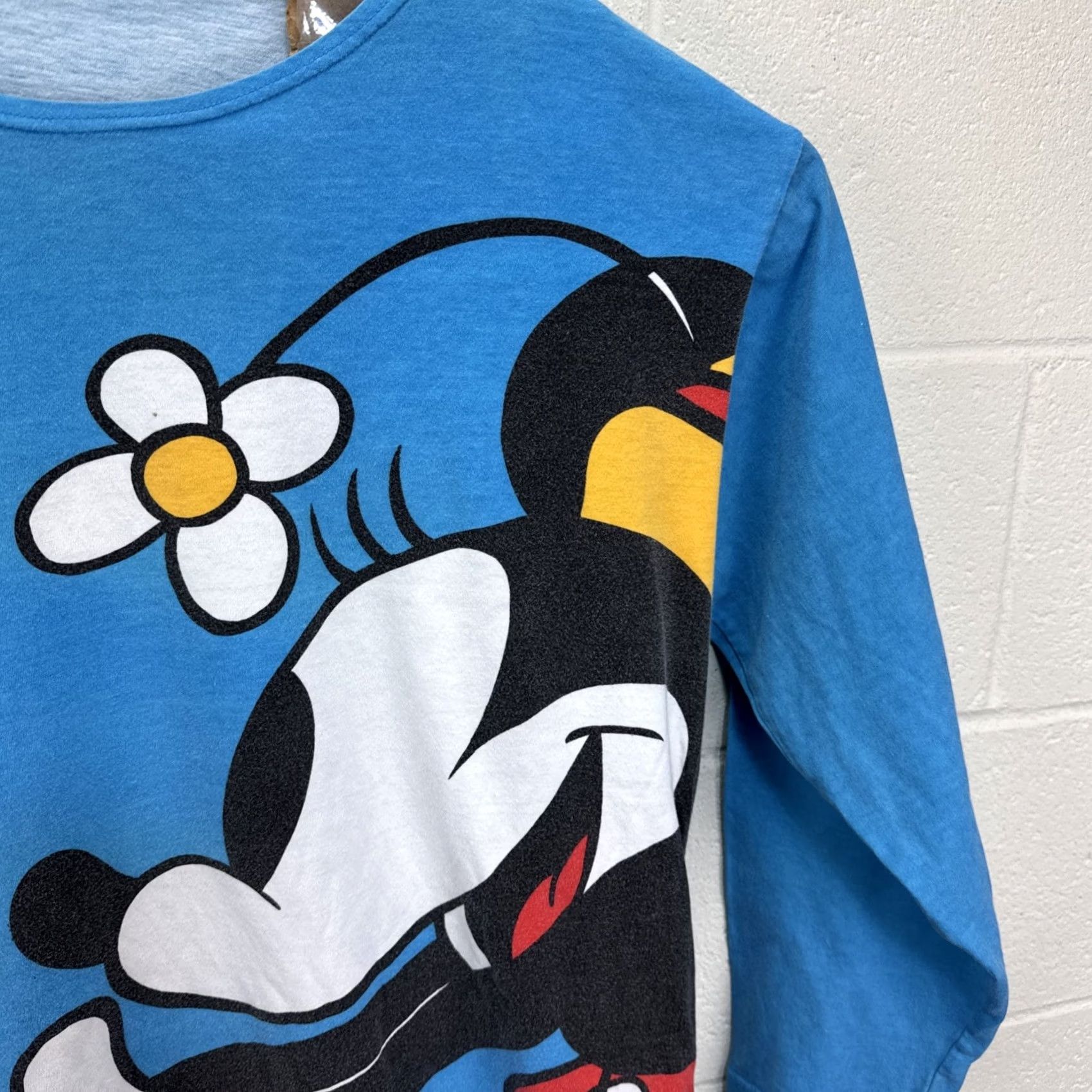 Disney VINTAGE Disney Sleep Shirt Night Gown Mickey Minnie Mouse 90s OS Blue White Print Womens Nightgown Size ONE SIZE - 4 Thumbnail