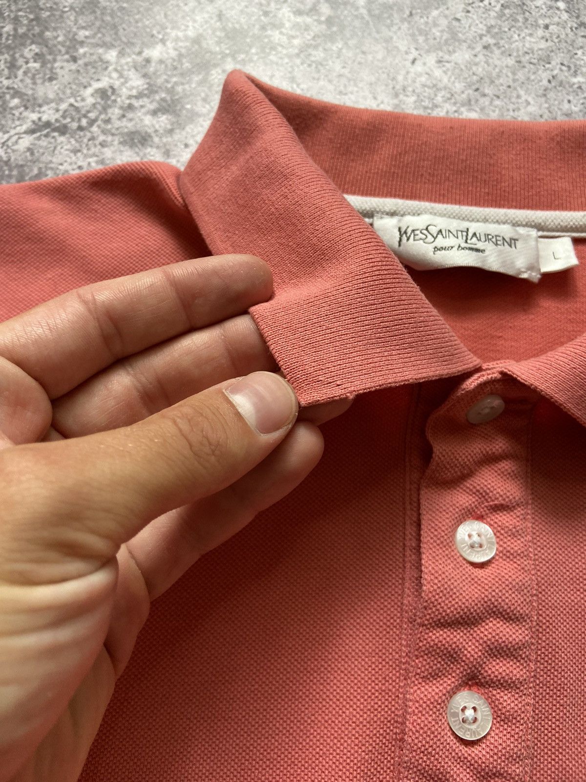 Yves Saint Laurent Vintage YSL Pink Polo Large Size US L / EU 52-54 / 3 - 5 Thumbnail