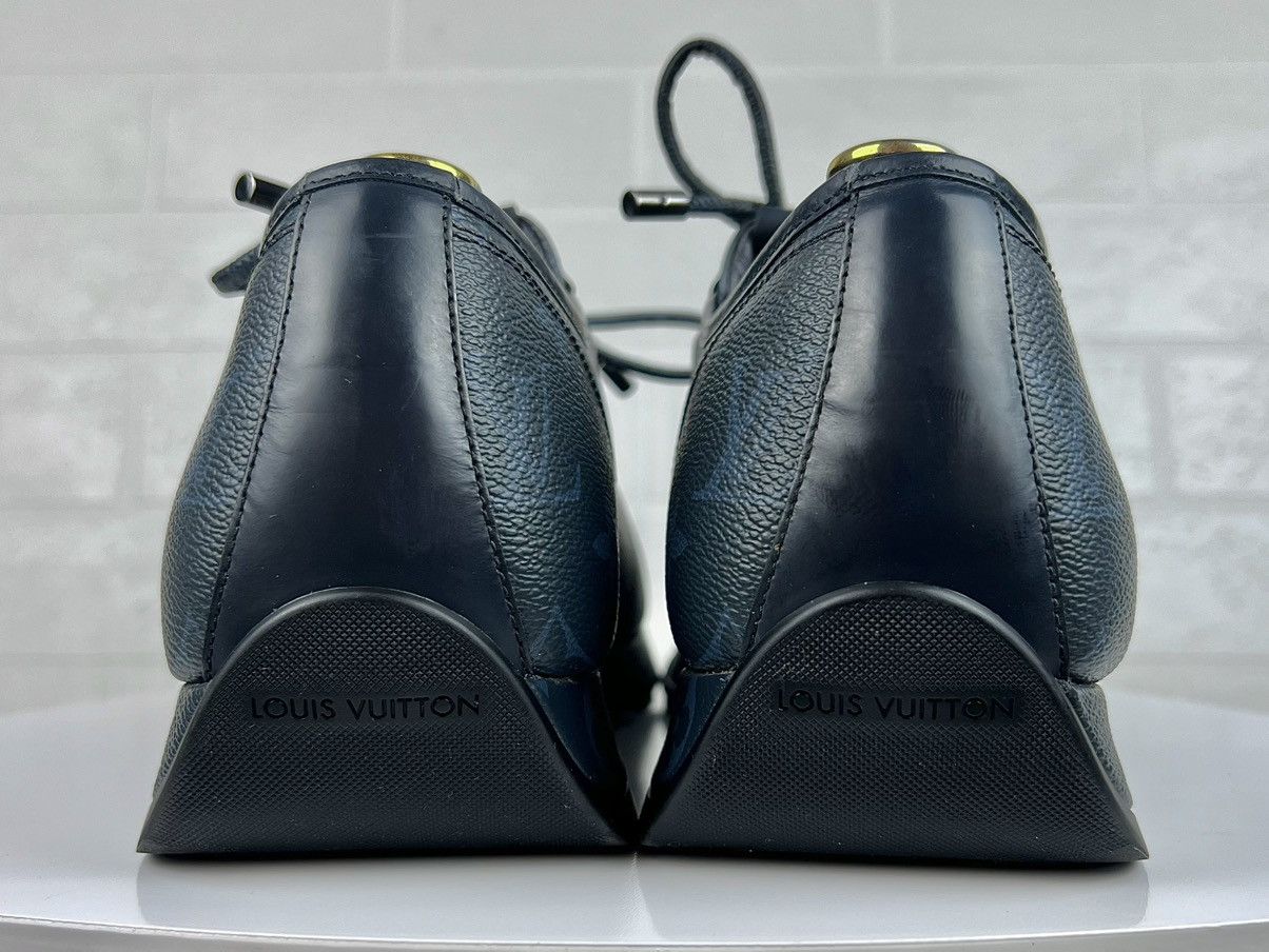 Louis Vuitton LOUIS VUITTON Sneakers Leather Trainers LV Monogram Logo Men Size US 10.5 / EU 43-44 - 12 Thumbnail