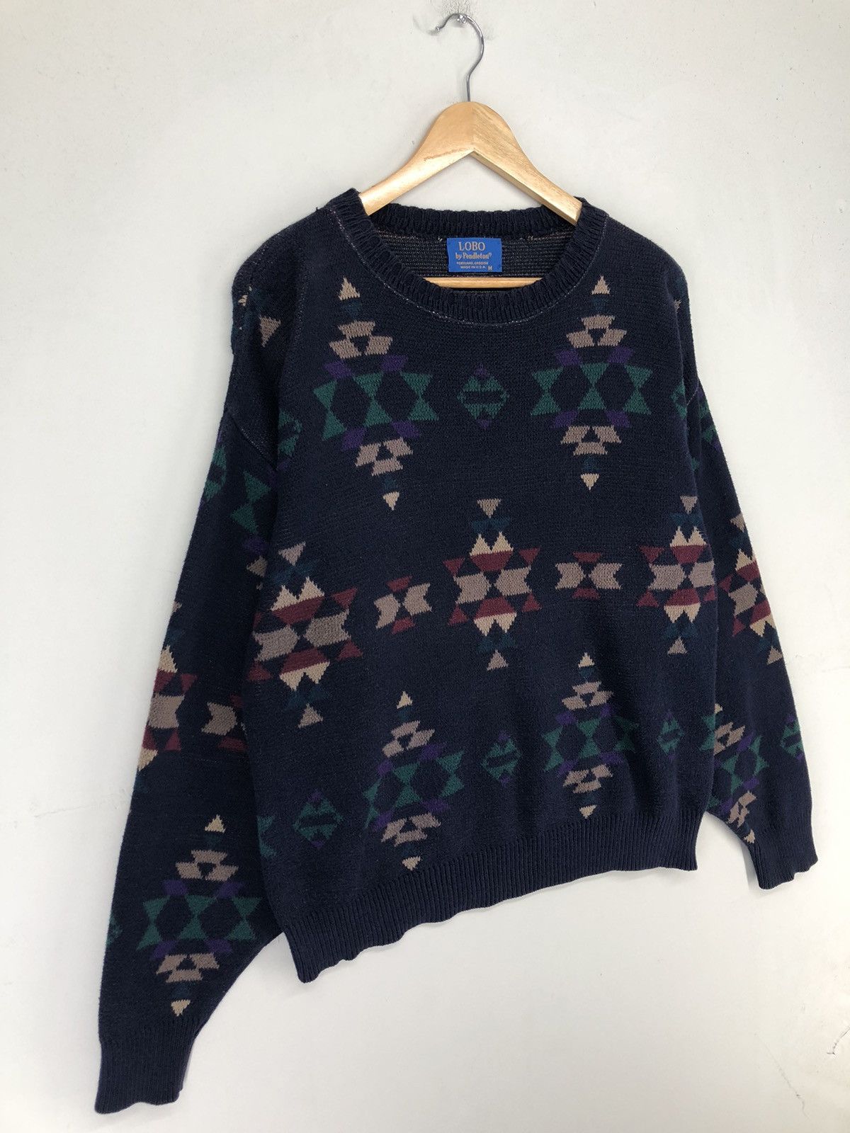 Pendleton Vintage Lobo By Pendleton Navajo Crewneck Knitwear Size US M / EU 48-50 / 2 - 4 Thumbnail