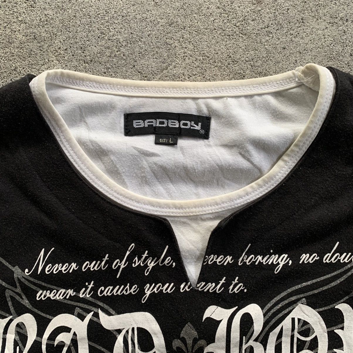 Japanese Brand Y2k Bad Boy USA Poem Grunge LGB Longsleeve Tshirt Size US L / EU 52-54 / 3 - 3 Thumbnail