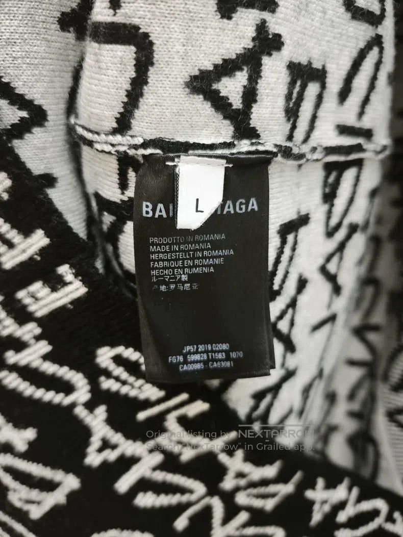 Balenciaga Balenciaga All-Lettering Printed Sweater Size US L / EU 52-54 / 3 - 3 Thumbnail