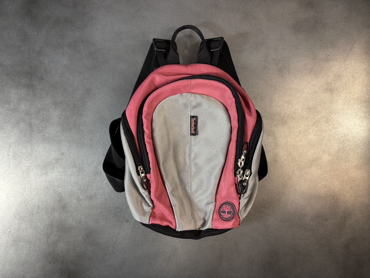 Timberland 2000s Timberland Backpack Y2K Vintage Mini Bag Knapsack Pink Size ONE SIZE - 15 Thumbnail