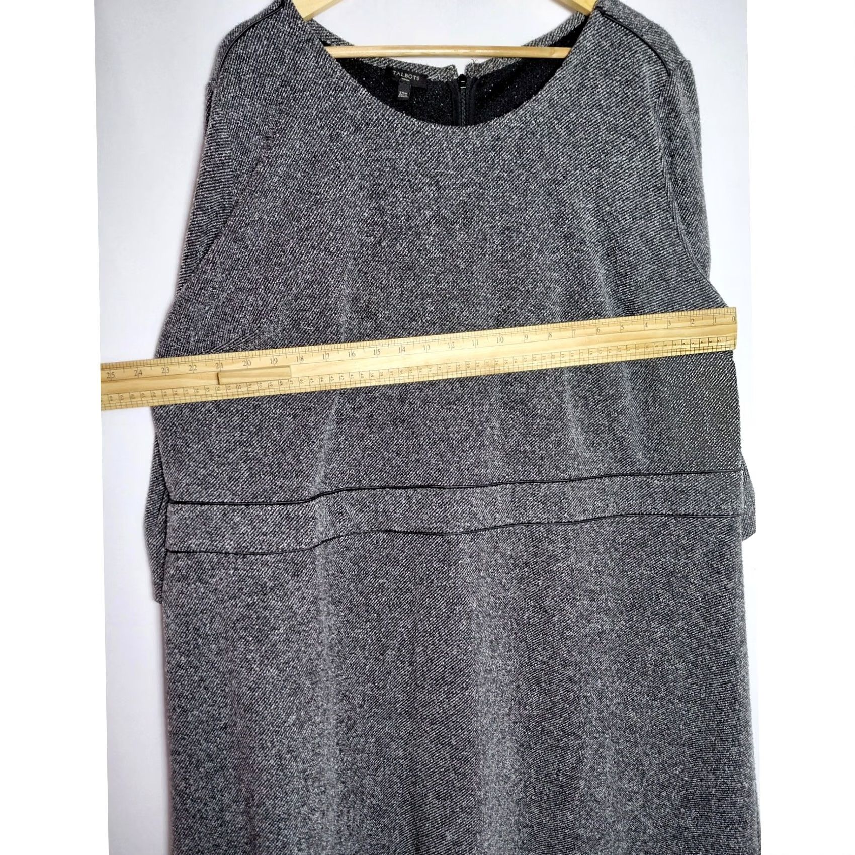 Talbots Talbots Woman Plus Gray Knit Dress Knee Length 3/4 Sleeve Size 24W Women Shift Dress Casual Workwear Mens Womens? Size 4XL / US 24-26 - 6 Thumbnail