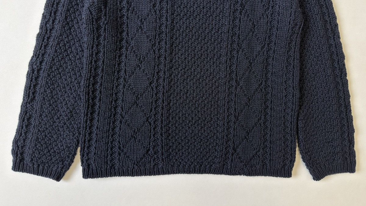 Maison Margiela A/W 21 Distressed Blue Cable Knit Sweater Size US XL / EU 56 / 4 - 17 Thumbnail
