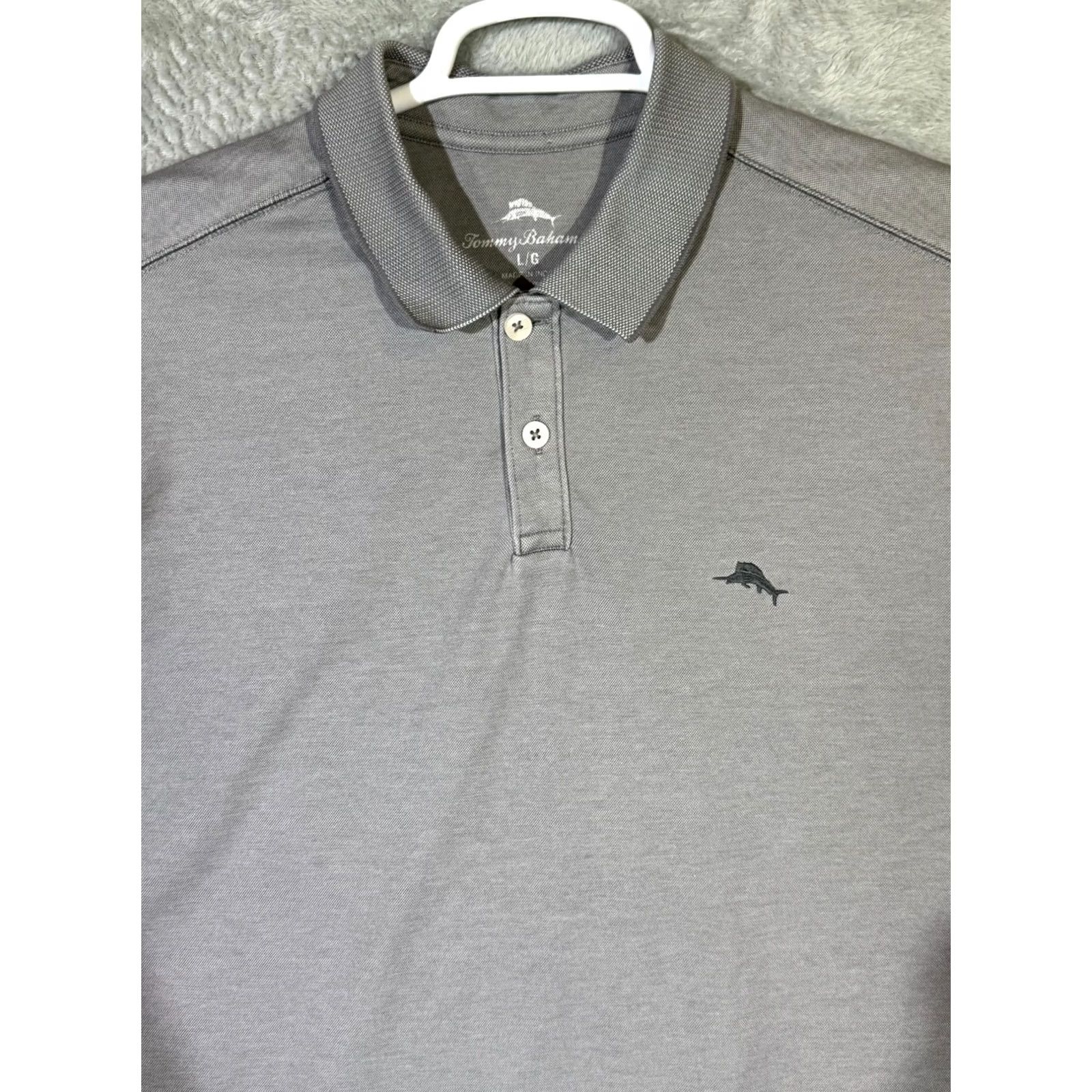 Tommy Bahama VINTAGE Tommy Bahama Polo Shirt Gray Casual Men L Short Sleeve Cotton Polo Shirt Size US L / EU 52-54 / 3 - 4 Thumbnail