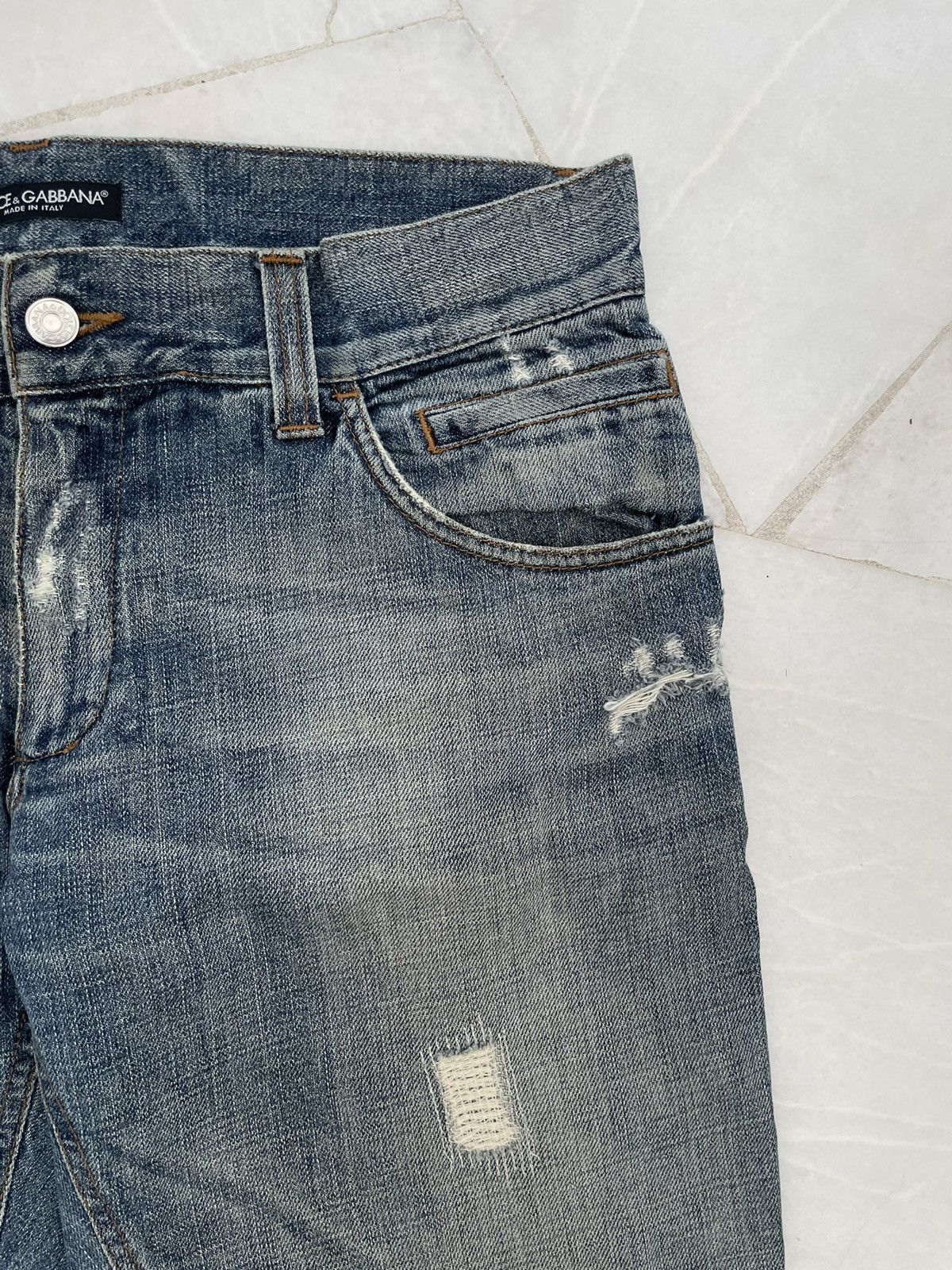 Dolce & Gabbana Rare💥Vintage Dolce & Gabbana Distressed Jeans Size US 34 / EU 50 - 8 Thumbnail