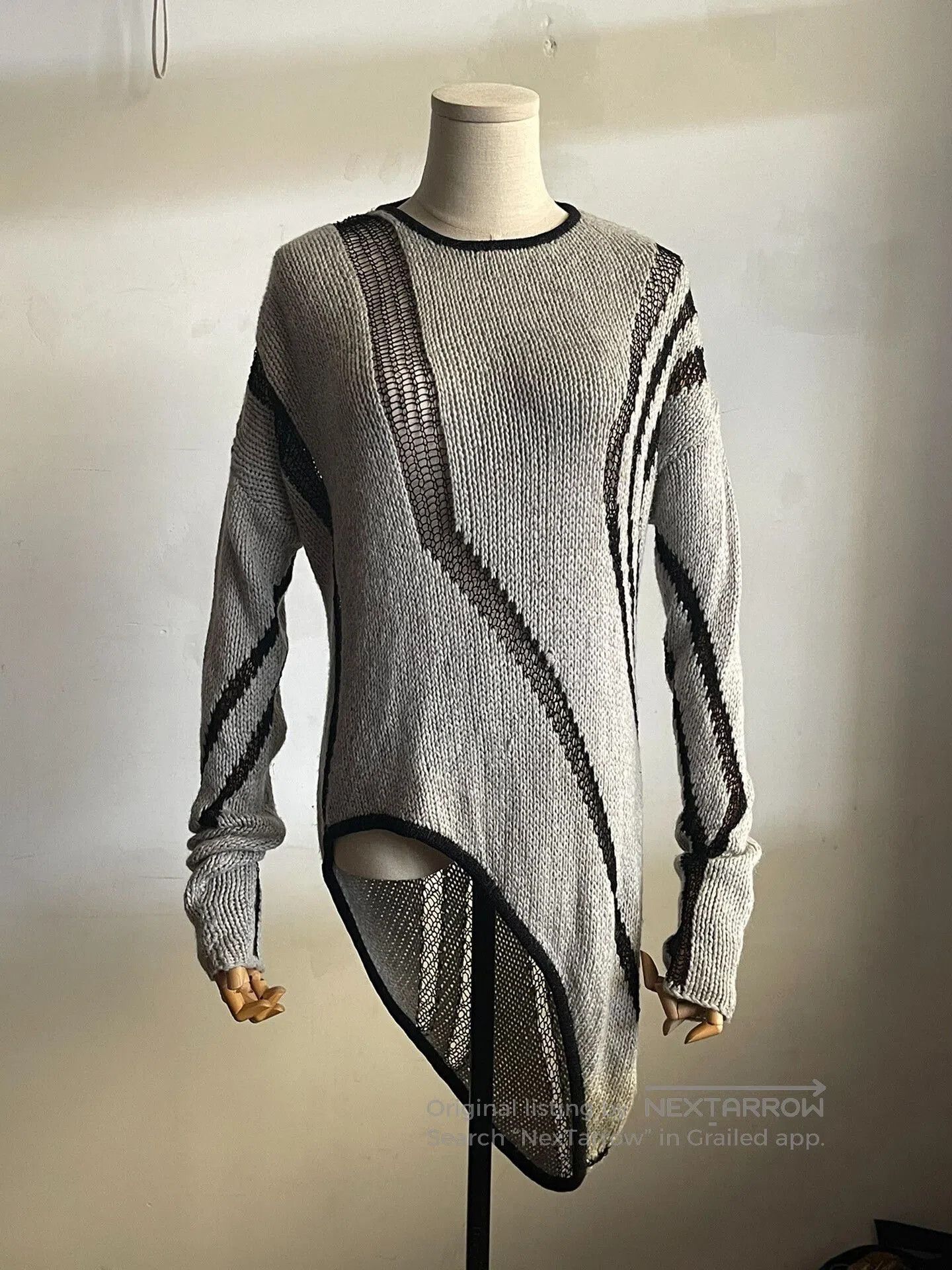 Helmut Lang Helmut Lang Knitted Sweater with Cutouts. Size S / US 4 / IT 40 - 1 Thumbnail