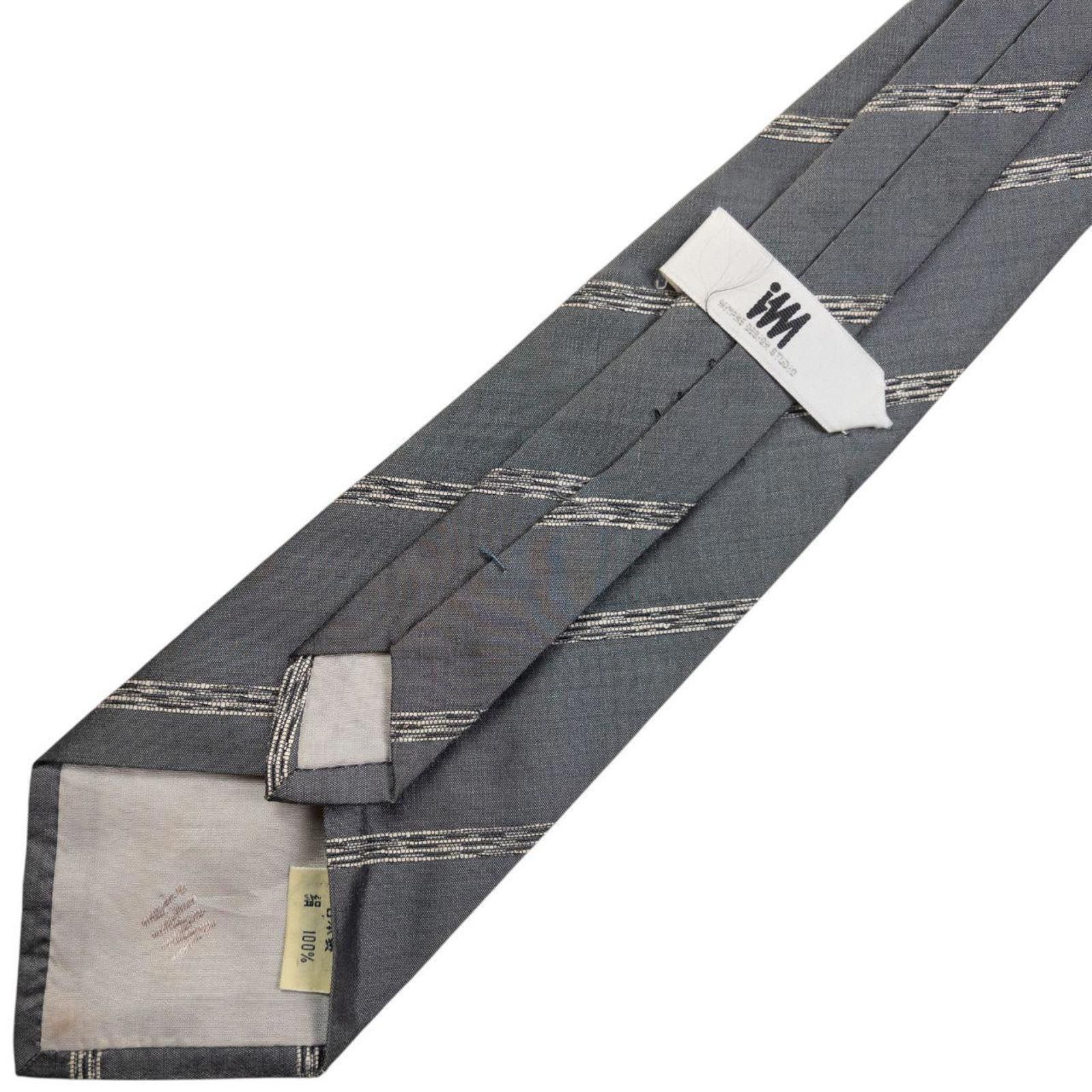 Issey Miyake Vintage Issey Miyake Striped Silk Tie Size ONE SIZE - 6 Thumbnail