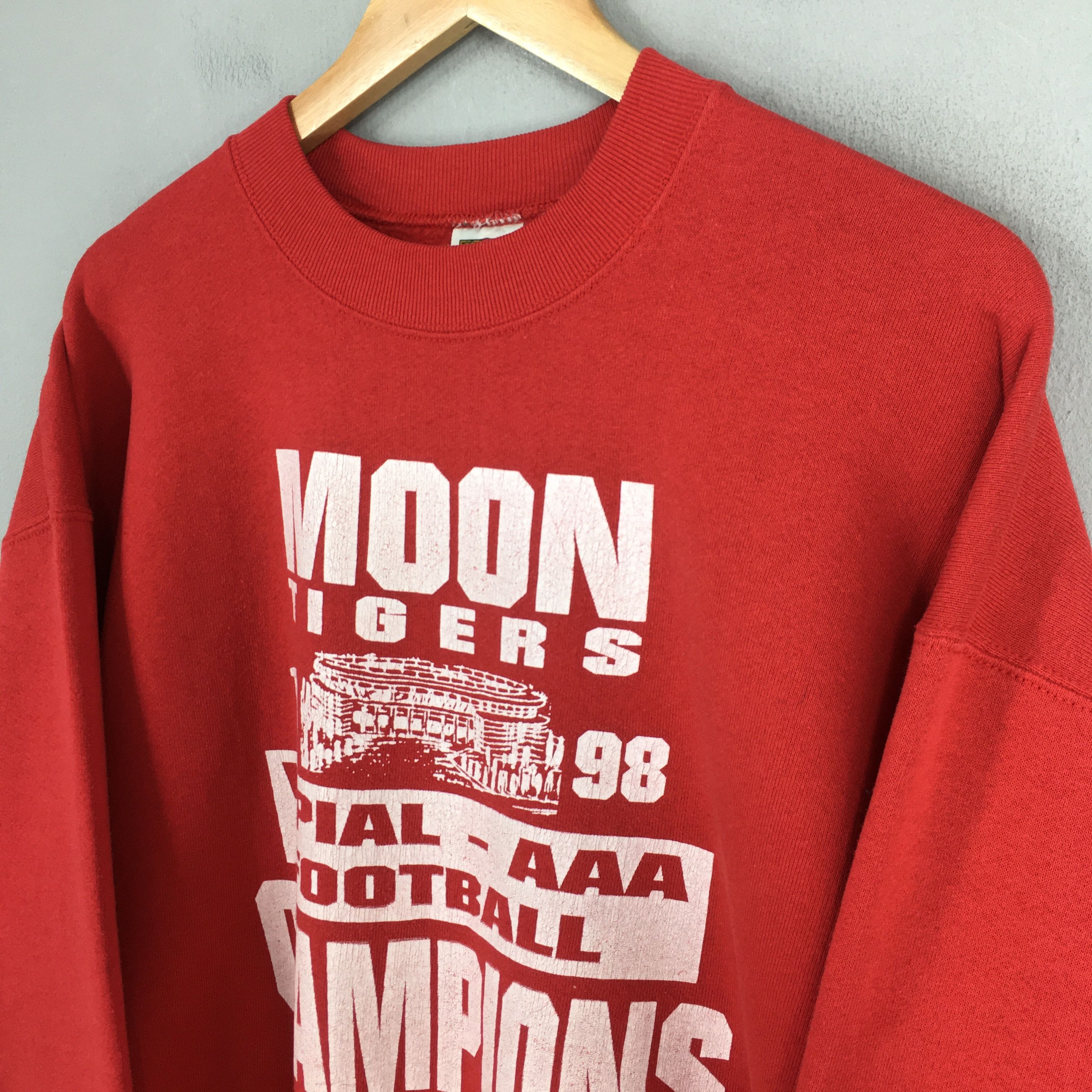 Fruit Of The Loom × Vintage Vintage Moon Tigers Football Red Sweatshirt Large Size US L / EU 52-54 / 3 - 3 Thumbnail