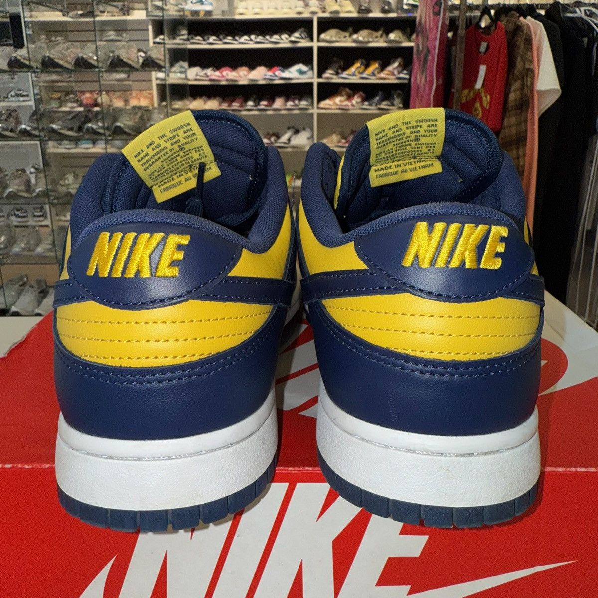 Nike Size 11.5 - Nike Dunk Low Michigan 2021 - DD1391-700 Size US 11.5 / EU 44-45 - 3 Thumbnail