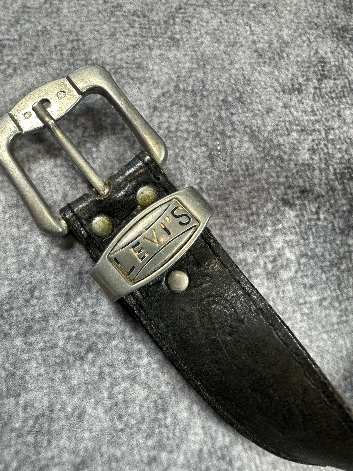 Levi's Y2K Vintage Levi’s 501 Logo Belts Streetwear Leather USA Size ONE SIZE - 2 Thumbnail