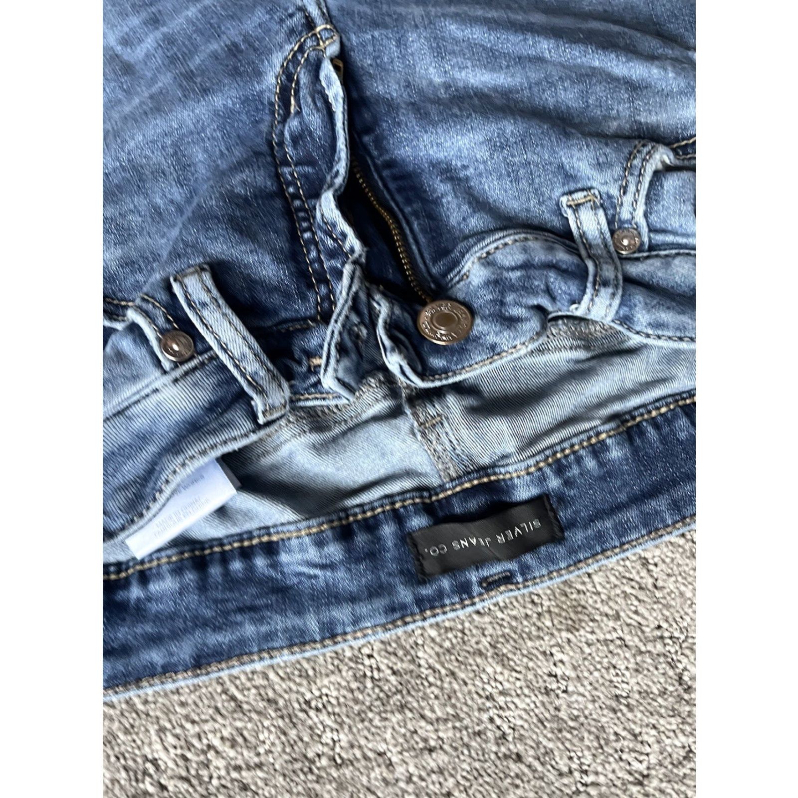 Silver Jeans Co. VINTAGE Silver Jeans Elyse Slim Boot Jeans Womens 28x29 Blue Denim Low Rise Slimming Retro Size 28" / US 6 / IT 42 - 5 Thumbnail
