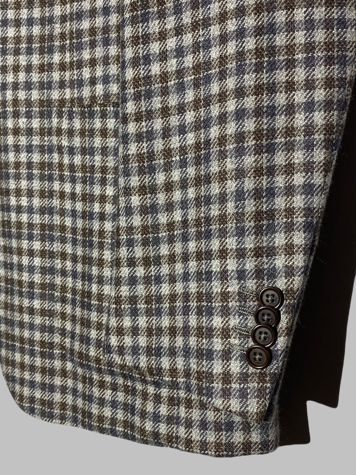 Ermenegildo Zegna Ermenegildo Zegna Soft-Constructed Checked Cashmere Blazer Size 48R - 6 Thumbnail