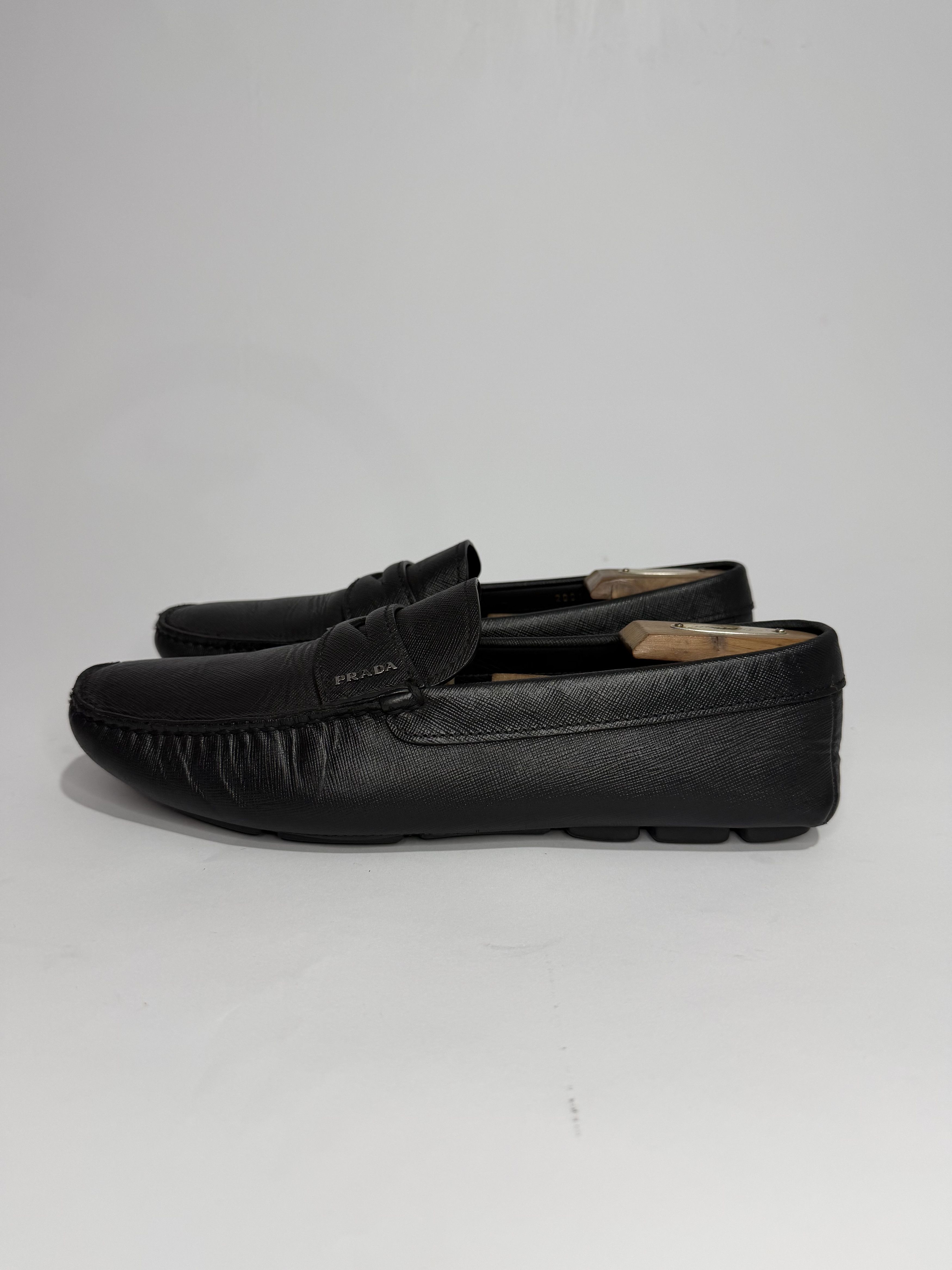 Prada Black Leather Driver Loafer Size 9 UK/ 10 US/ 43 EU
