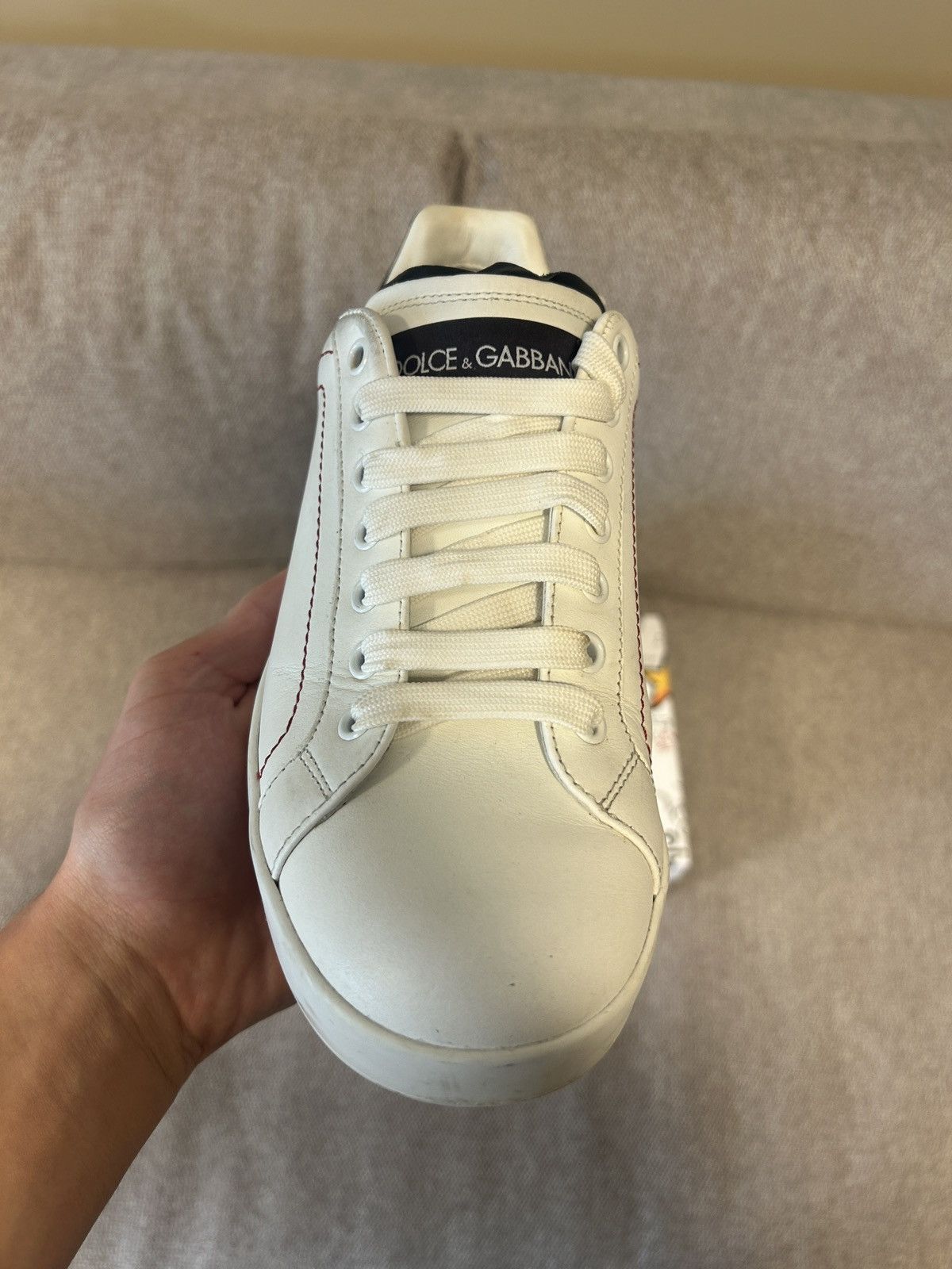 Dolce & Gabbana Dolce & Gabbana Portofino White Black Size US 5.5 / EU 38 - 4 Thumbnail
