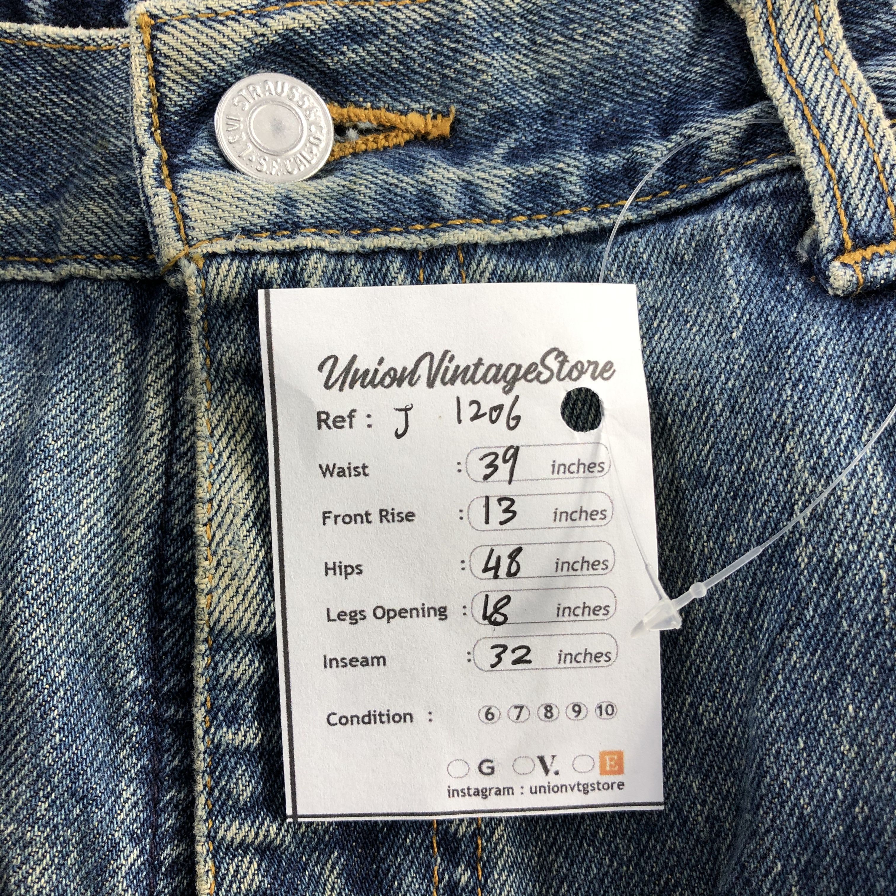 Levi's Vintage 90s Dirty Blue Wash Levis 550 Jeans-J1206 Size US 39 - 12 Thumbnail