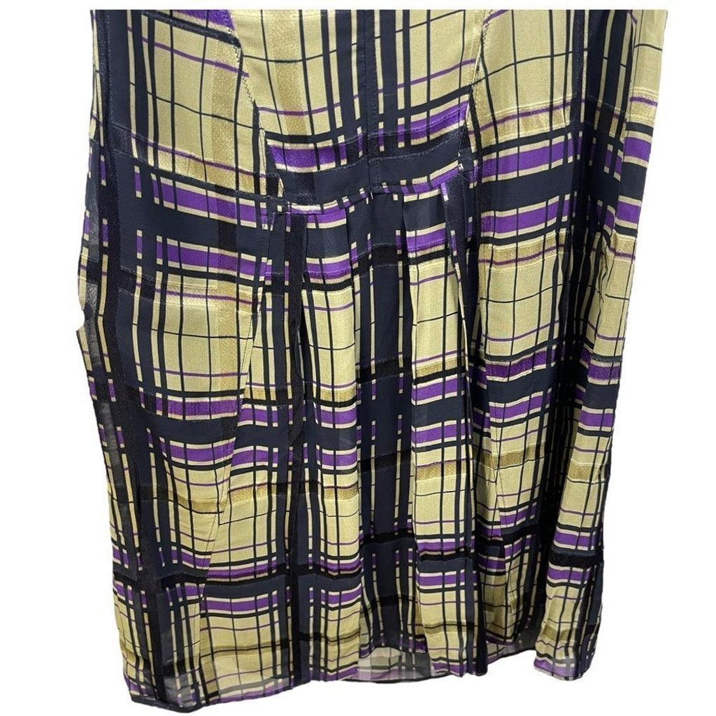 Costume National CNC Costume National Silk Tartan One Shoulder Dress 26/40 Size M / US 6-8 / IT 42-44 - 7 Thumbnail