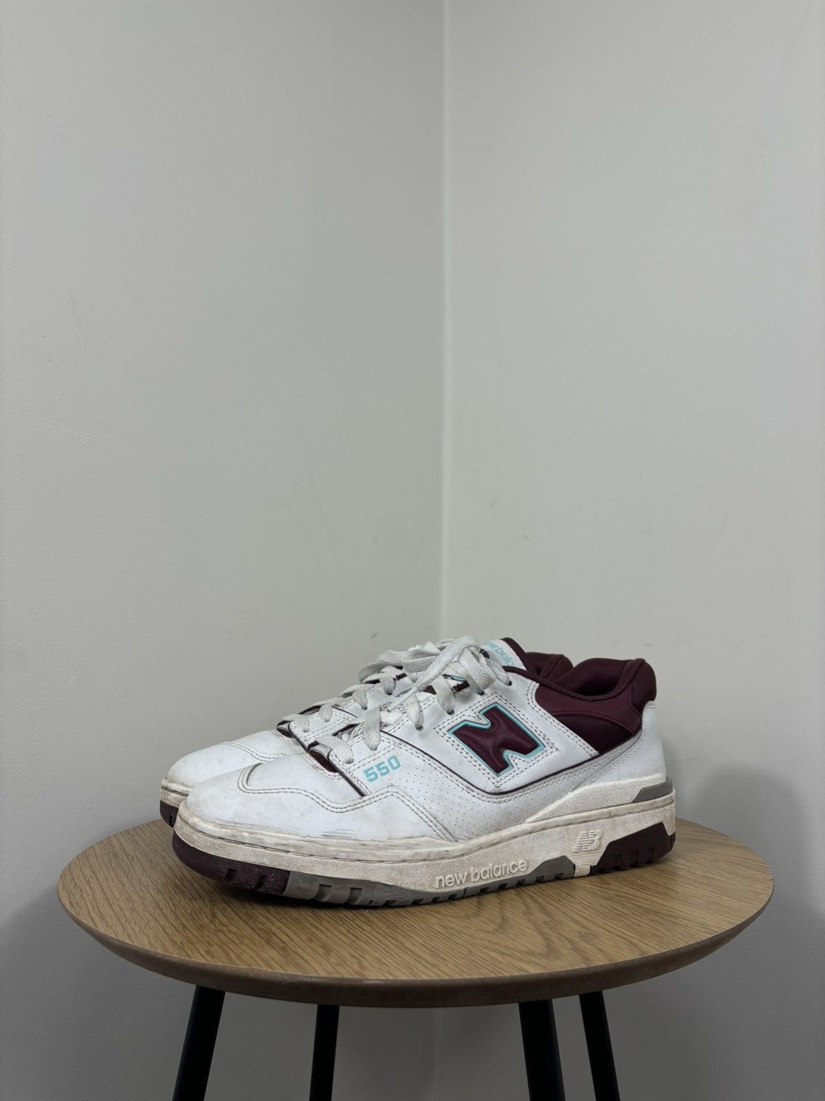 New Balance New Balance 550 Burgundy Cyan Hype Sneakers Shoes Size US 9 / EU 42 - 5 Thumbnail
