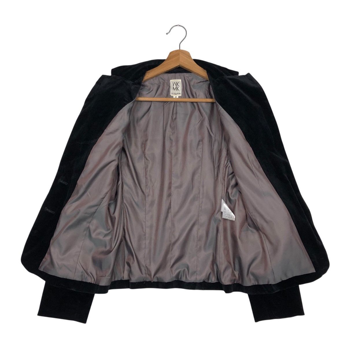 Michel Klein 📌Vintage Cropped Biker Jacket Michel Klein Paris Size M / US 6-8 / IT 42-44 - 14 Thumbnail