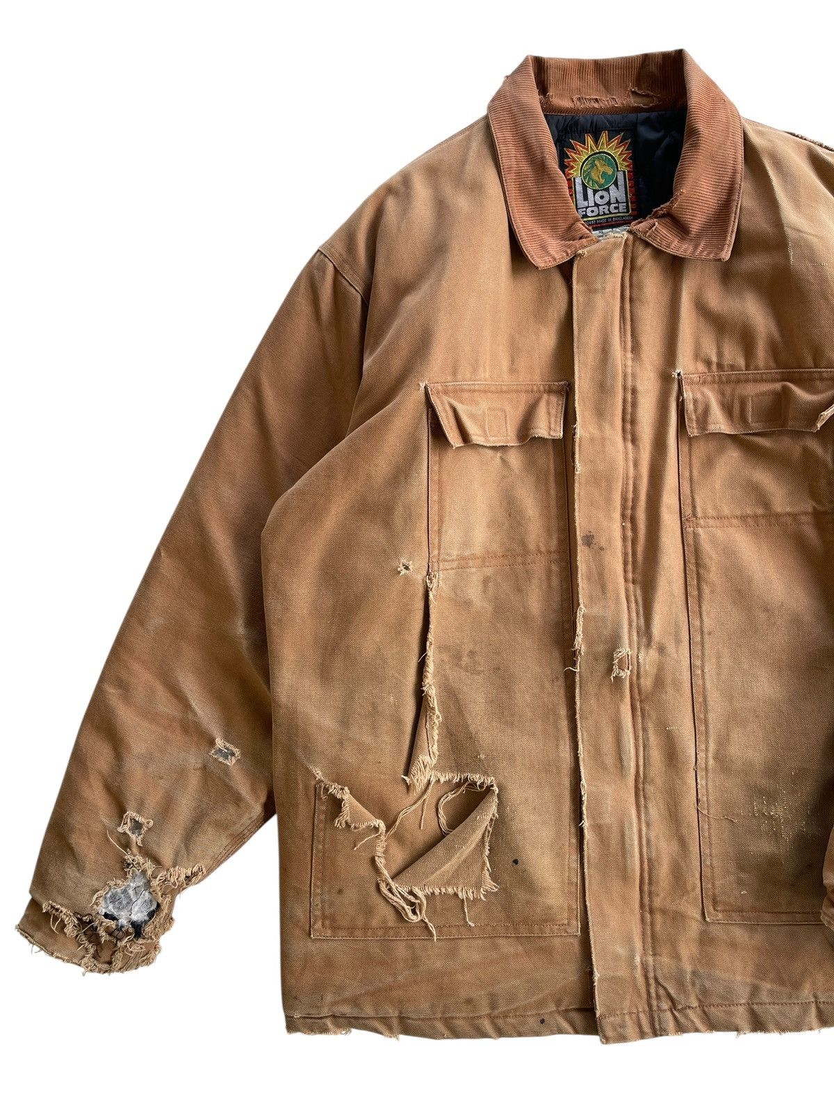 Vintage DISTRESSED❗️1990s Thrashed Workwear Jacket Size US XL / EU 56 / 4 - 6 Thumbnail
