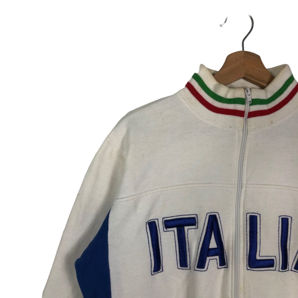 Japanese Brand 🔥Vintage Italia Sweater Zipper Big Logo Made in Italy Size US XXL / EU 58 / 5 - 7 Thumbnail